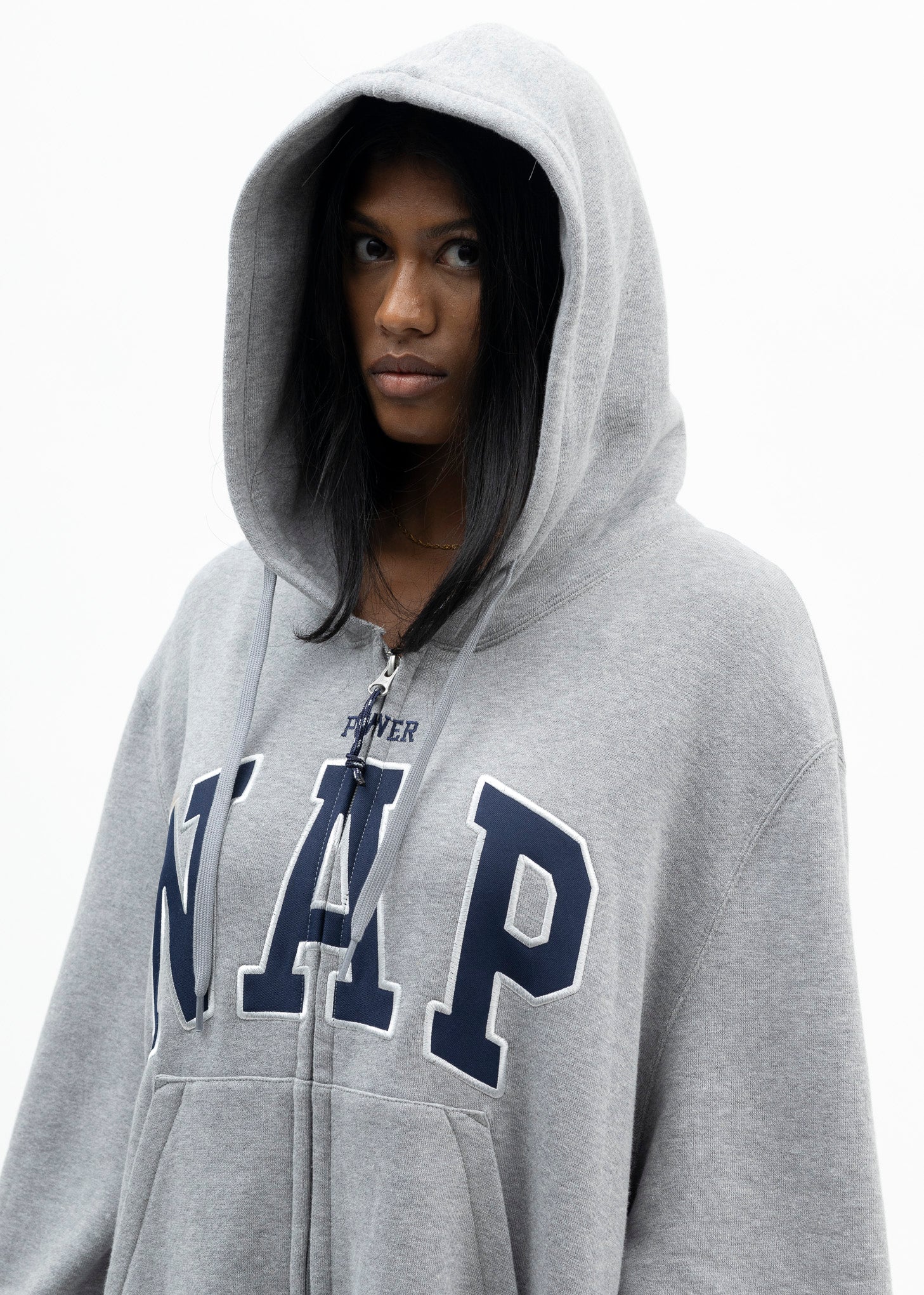 GREY POWER NAP HOODIE - Image 5