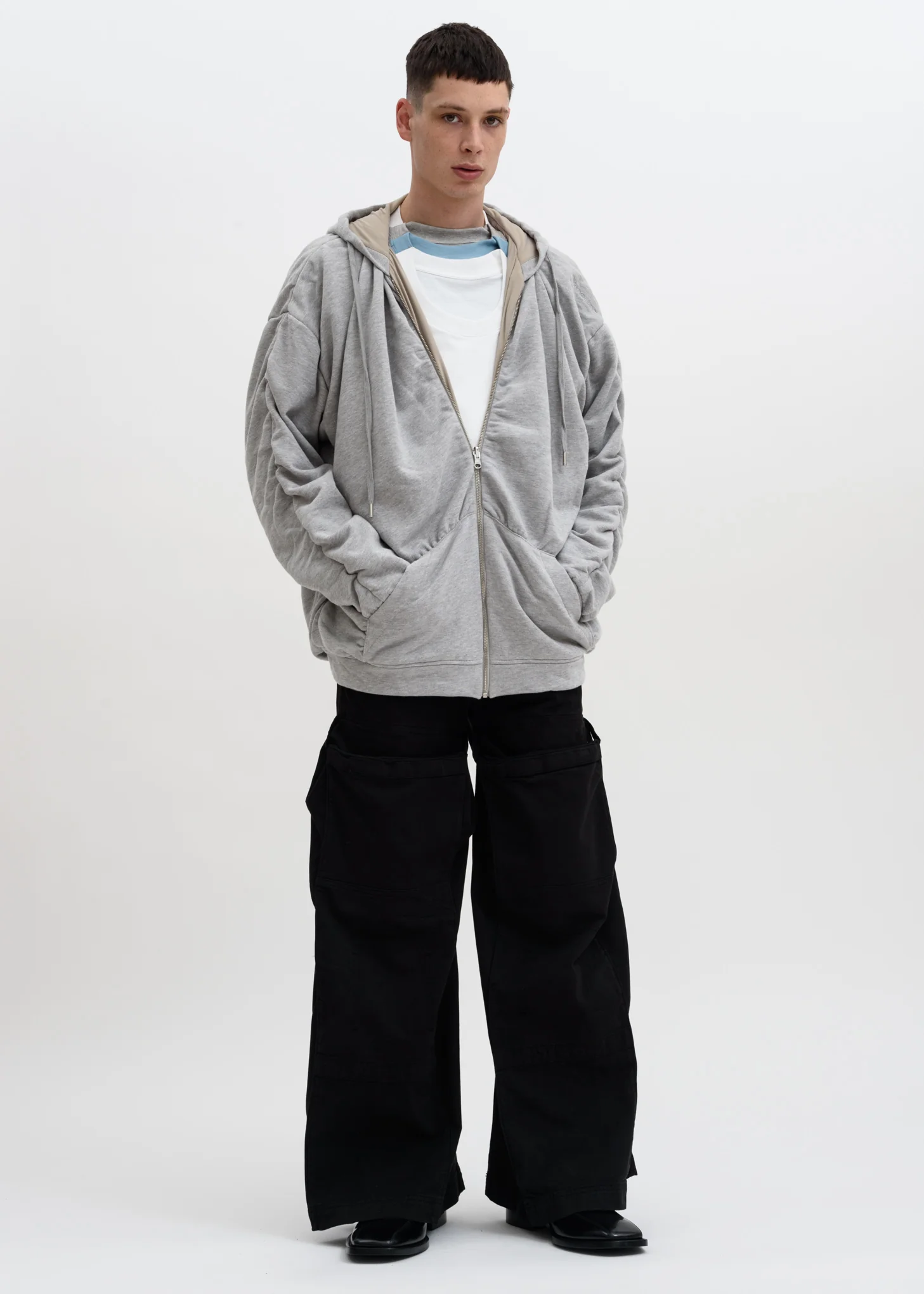 Grey Reversible Hoodie - Image 9