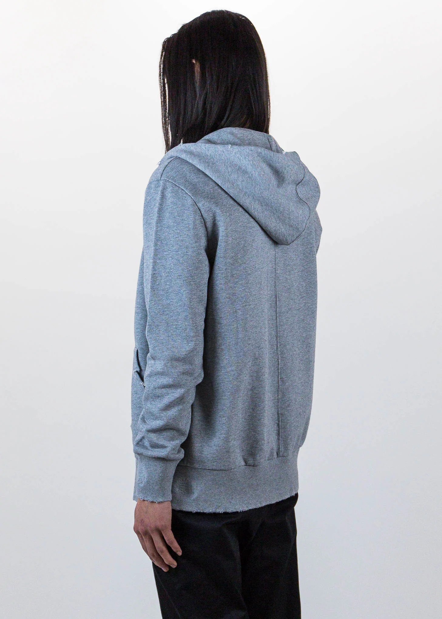 Grey Sawyer Distressed Hoodie - Image 4