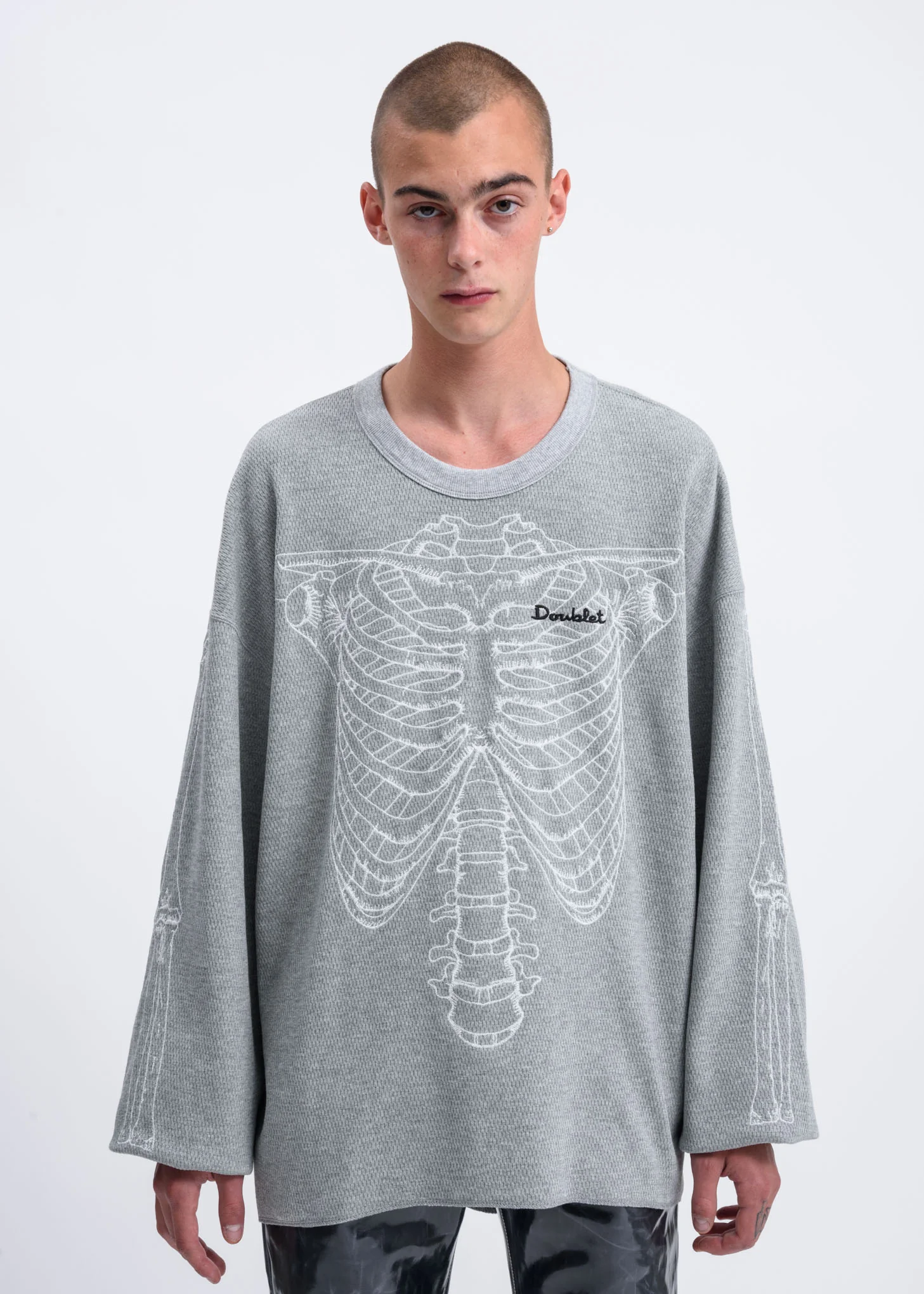 Grey Skeleton Embroidery Thermal