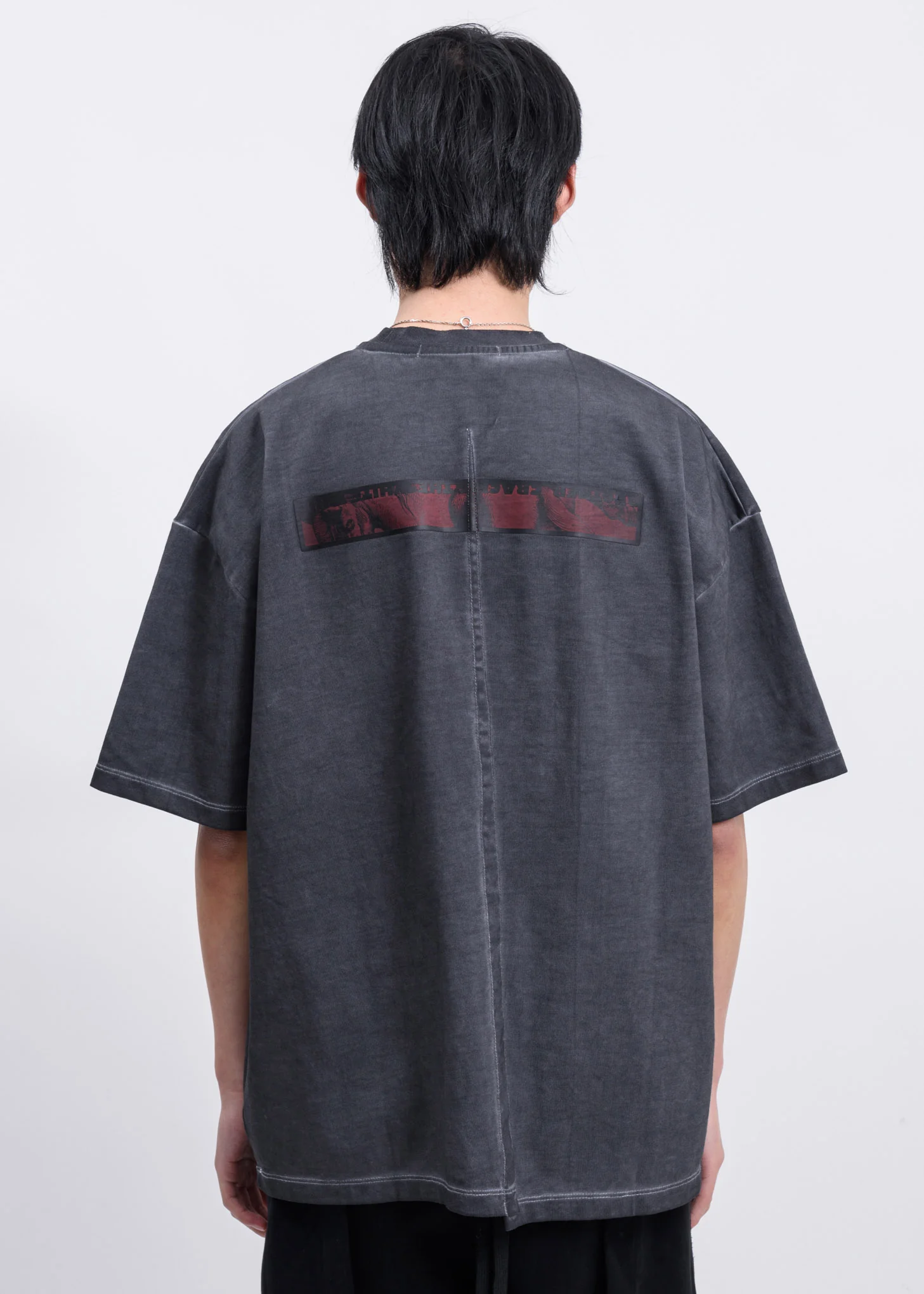 Grey Space Dye Another Crack Heavy Jersey T-Shirt - Image 2
