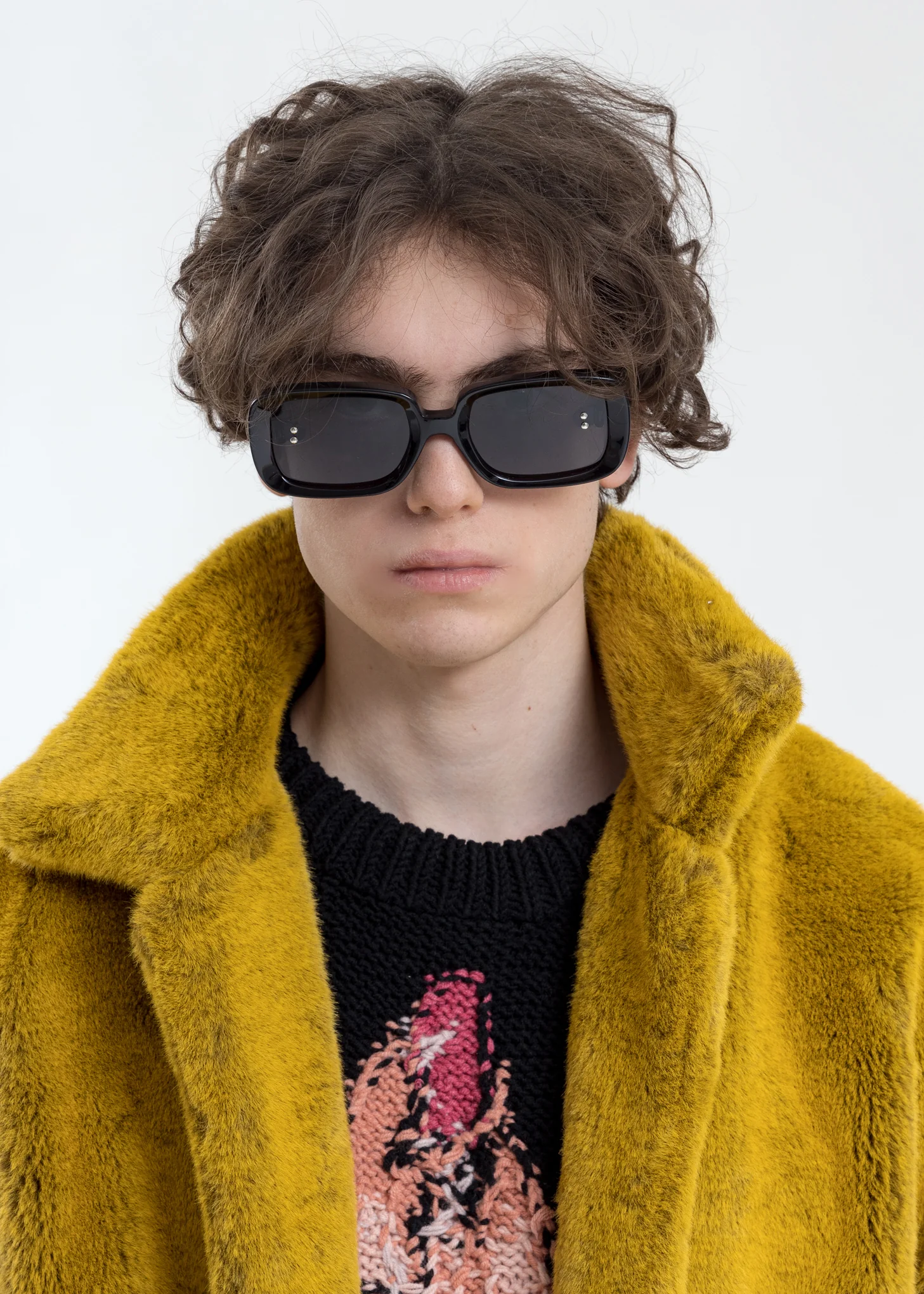 Grey Square Flame Sunglasses - Image 2