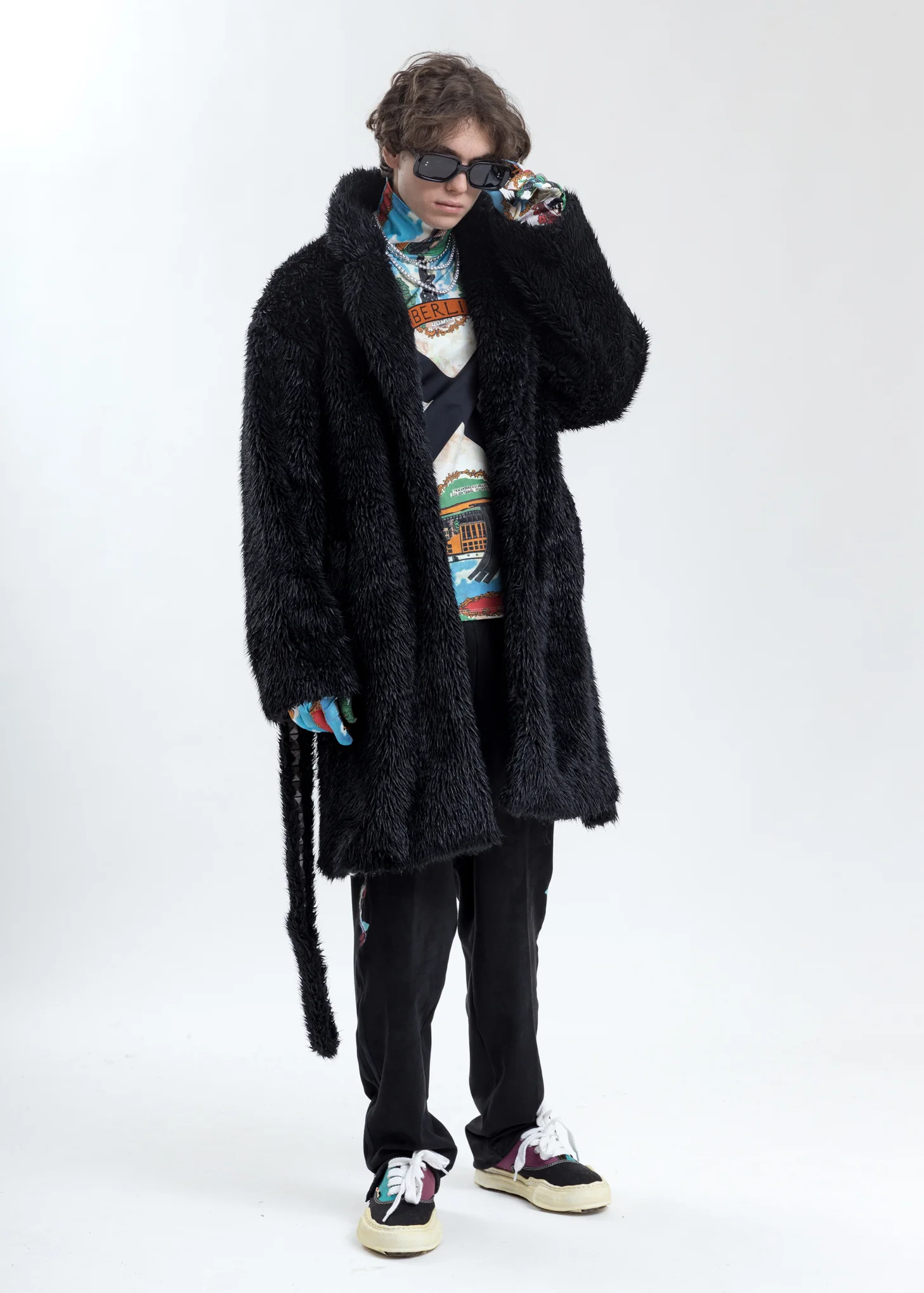 Grey Square Flame Sunglasses - Image 6