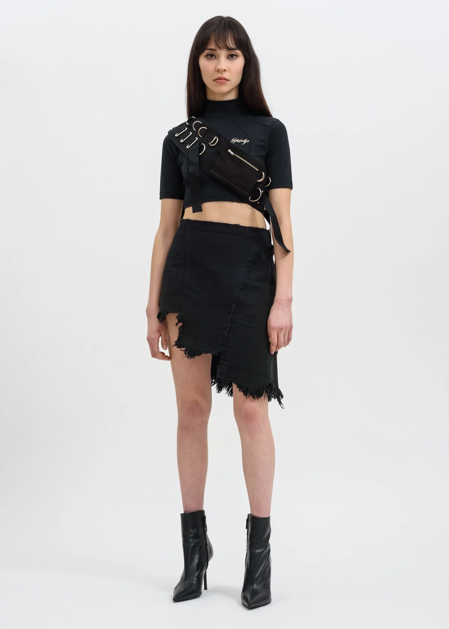 Grey Stone Denim Skirt - Image 5