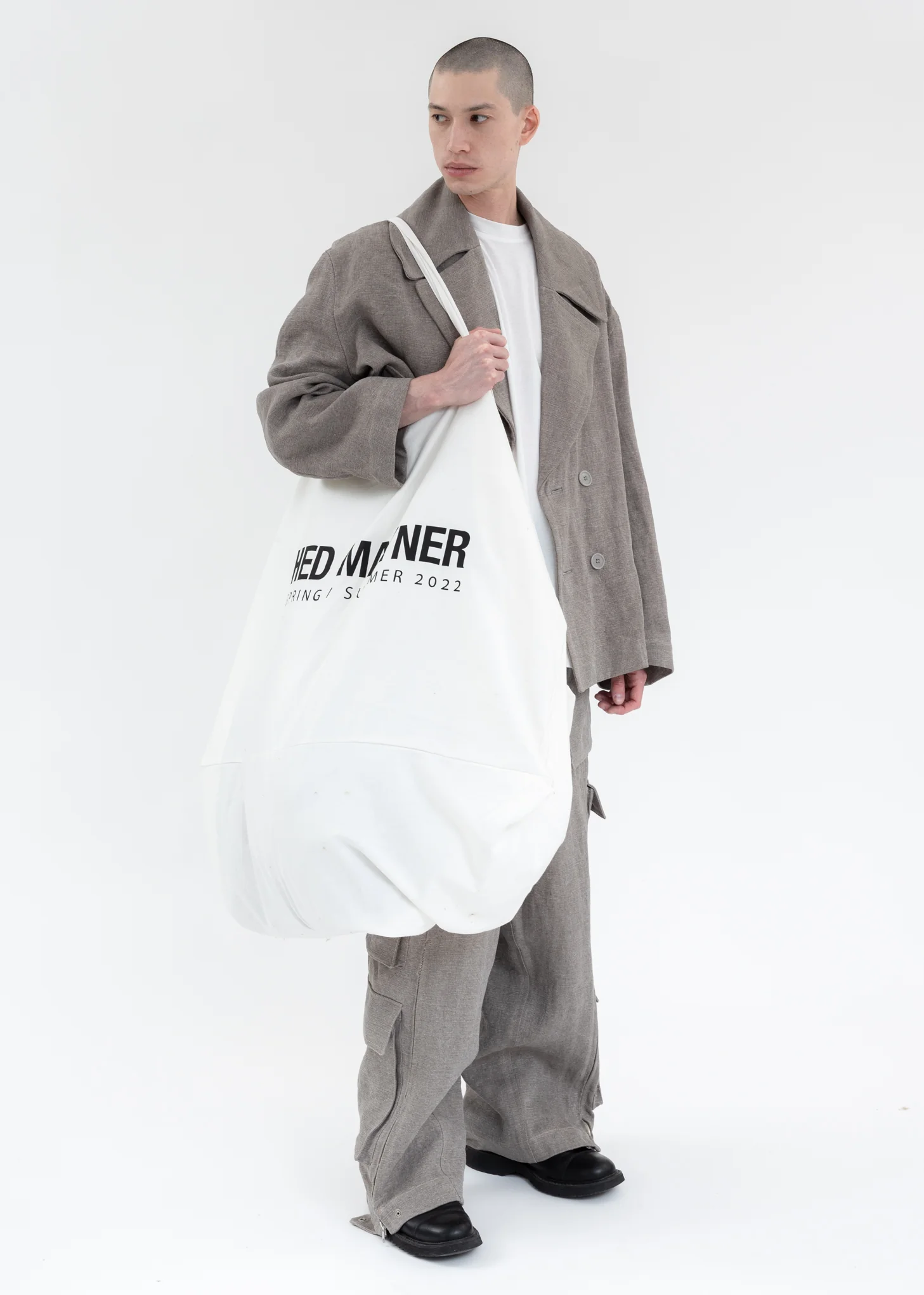 GREY STONE WASHED CARGO PANTS - Image 8