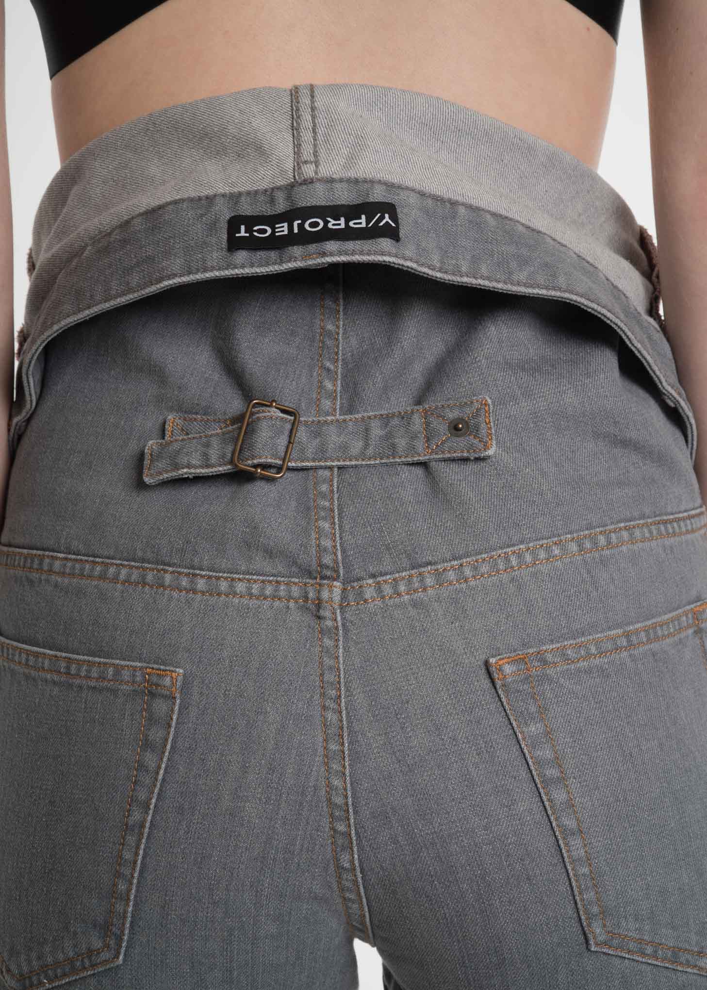 Grey Stonewash Double Waist Jeans - Image 7