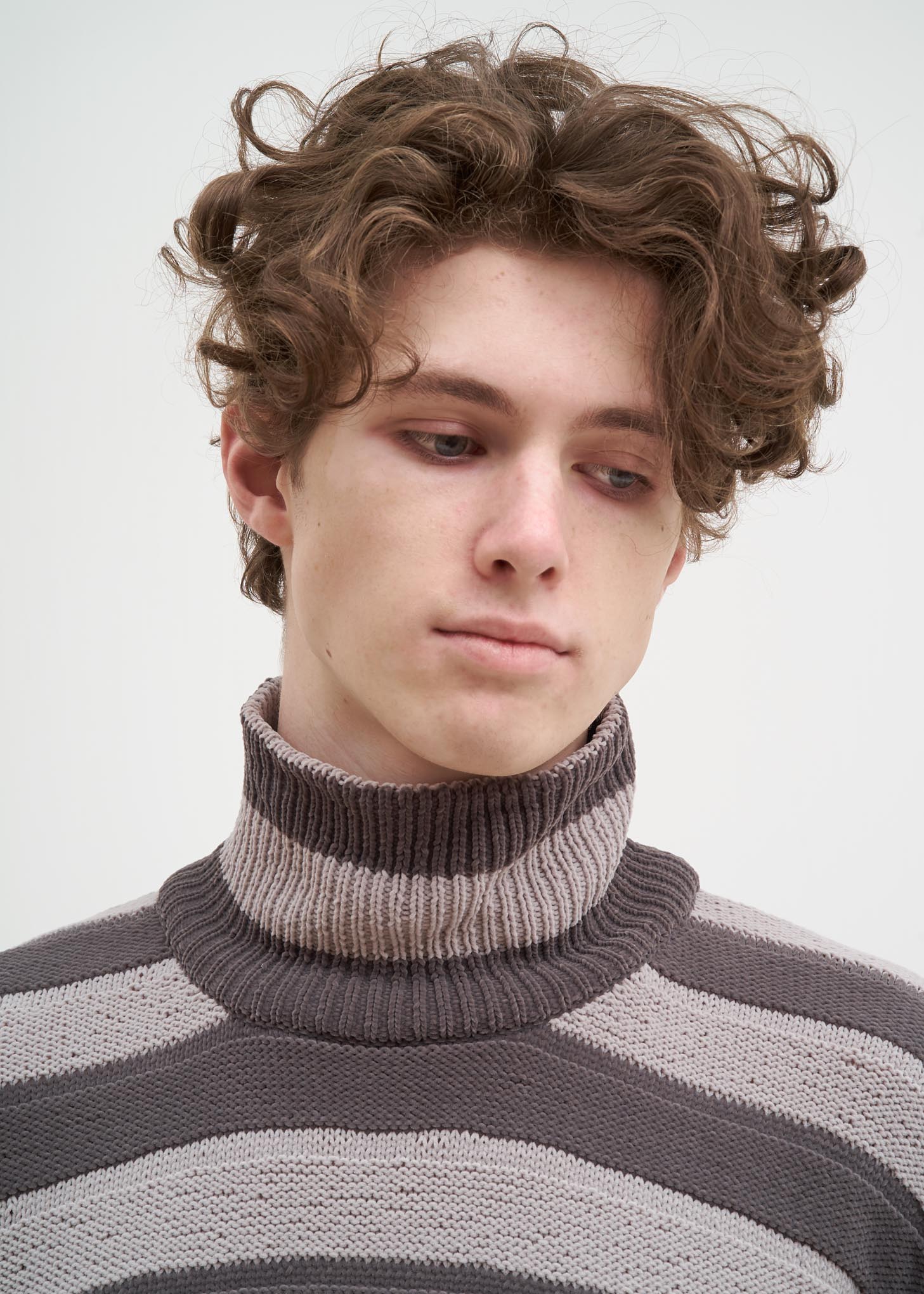 Grey Striped Chinille Sweater - Image 5