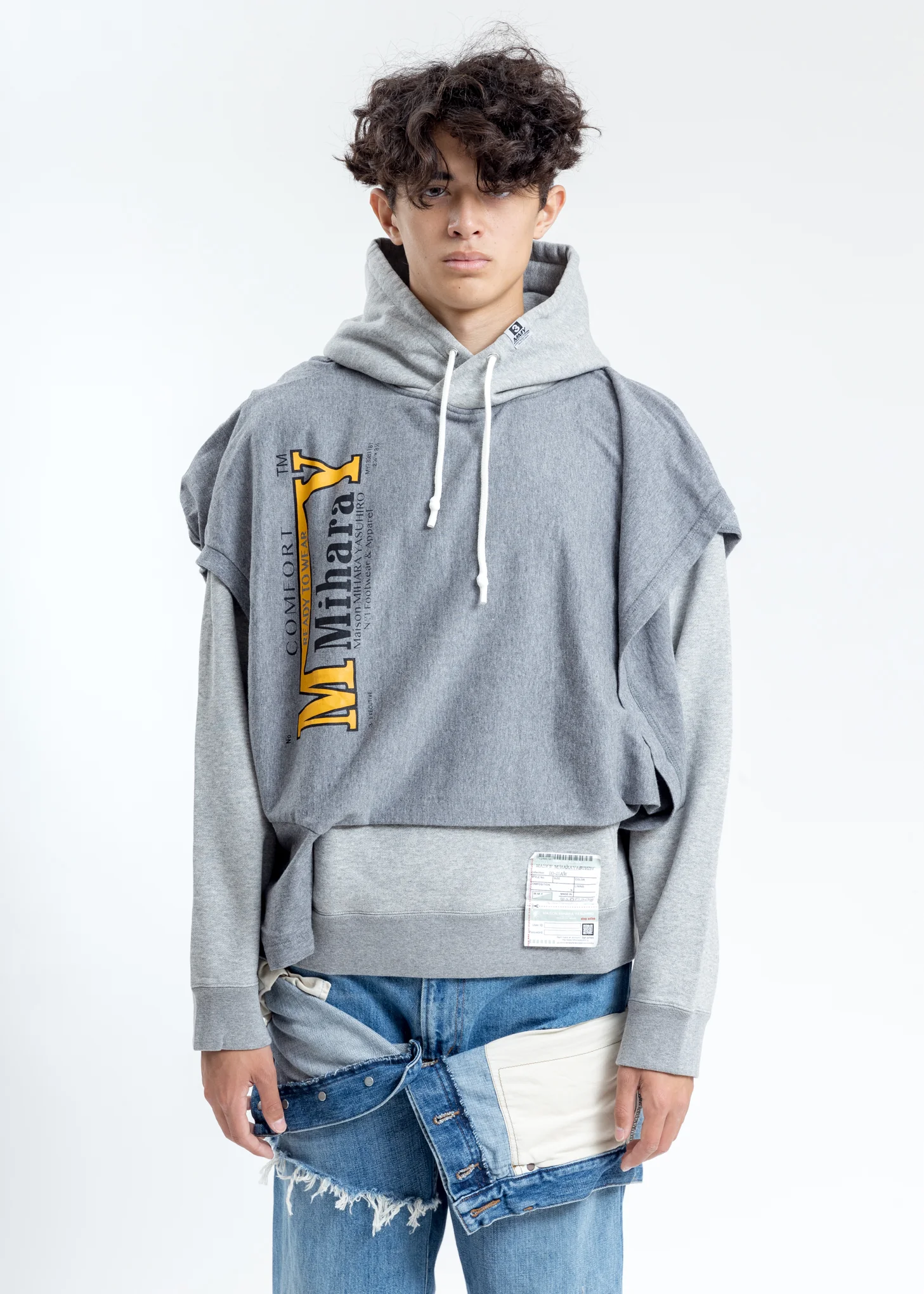 Grey T-Shirt Hoodie