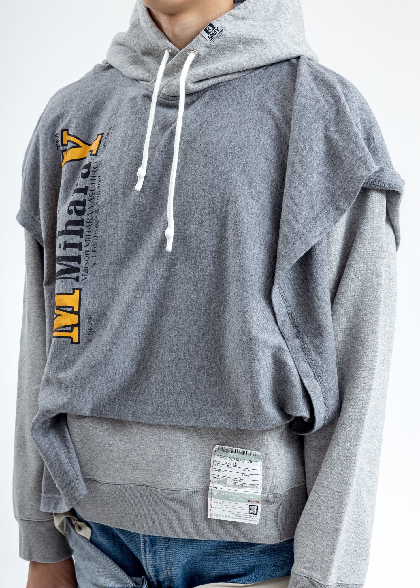 Grey T-Shirt Hoodie - Image 4