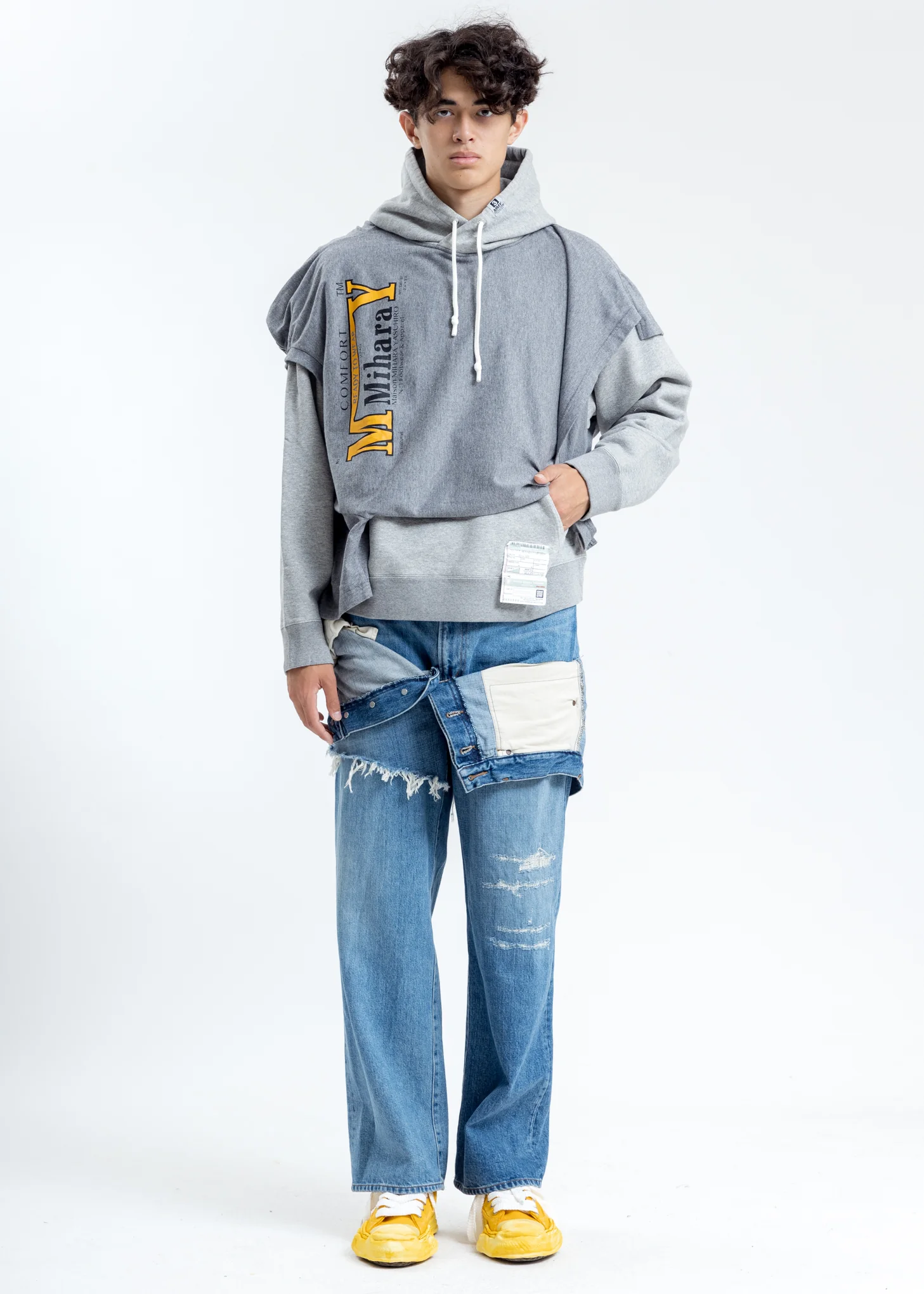 Grey T-Shirt Hoodie - Image 6