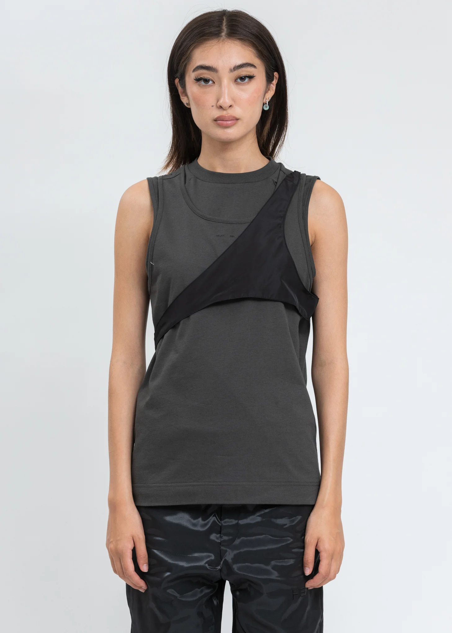 Grey Tank Top With Harness