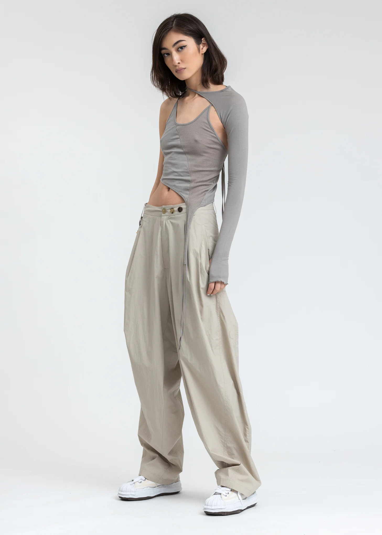 Grey Tank Top With Sleeve - Image 6