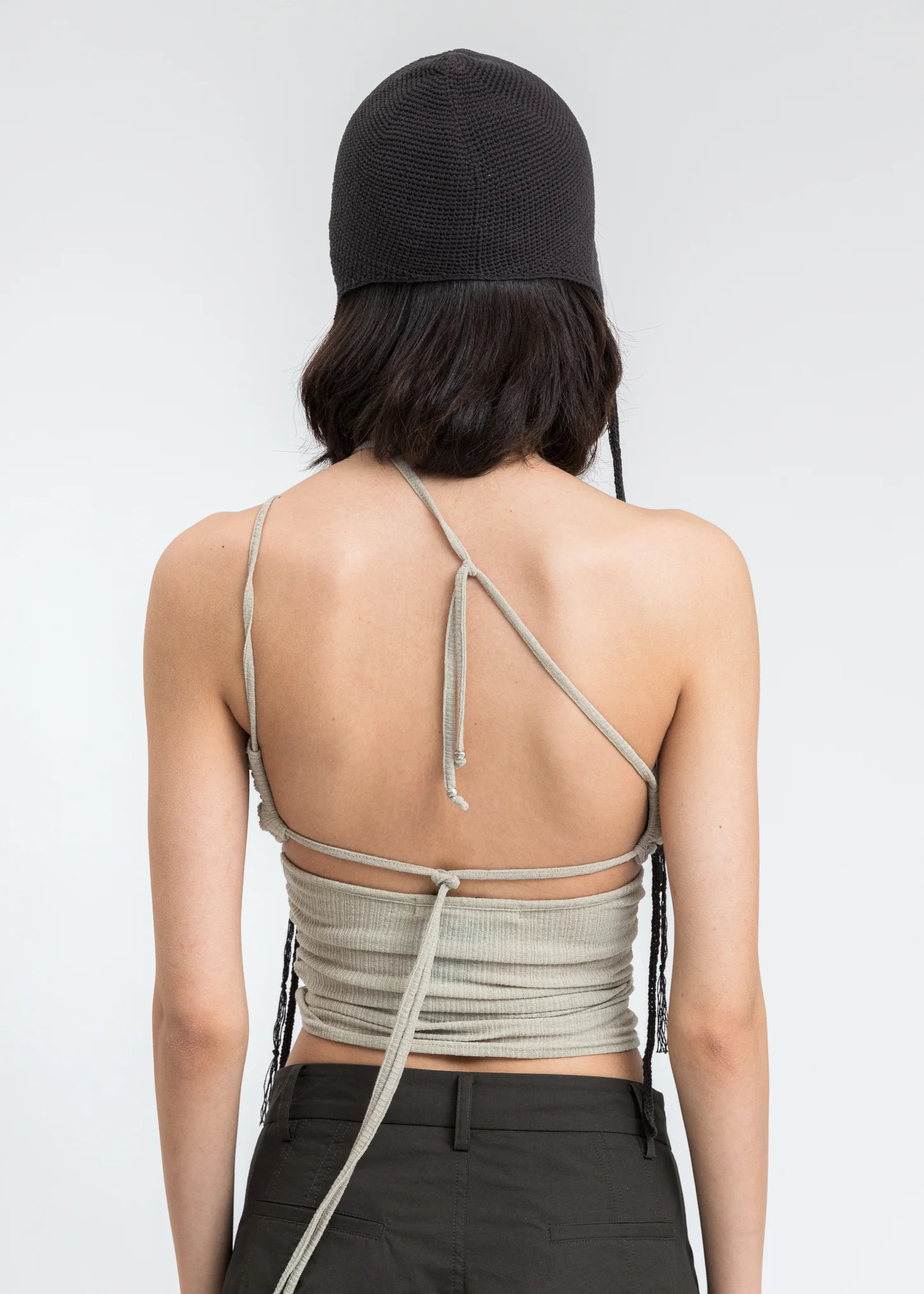 Grey Tassel Beanie - Image 3
