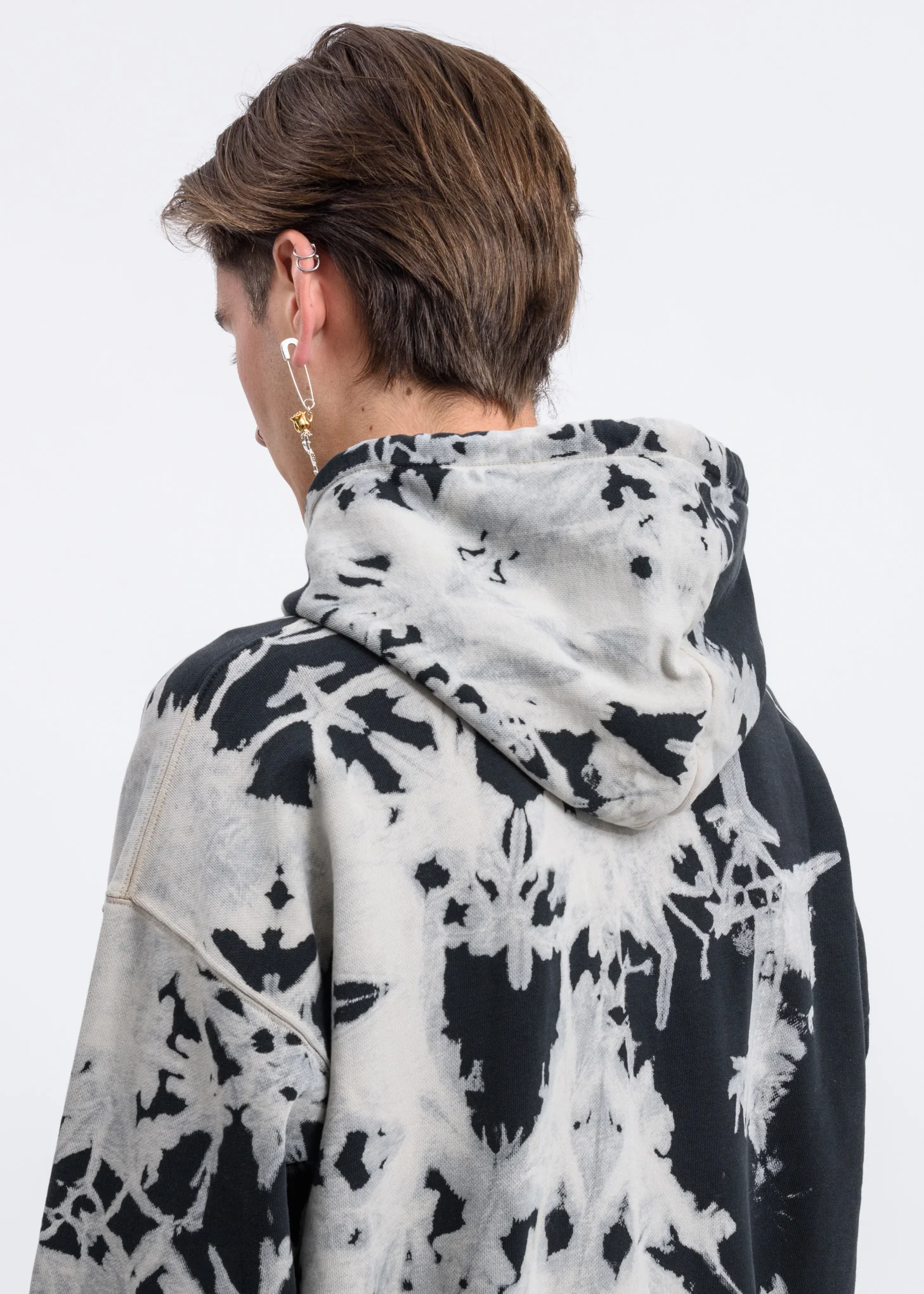 Grey Tie Dye Shawn Hoodie - Image 2
