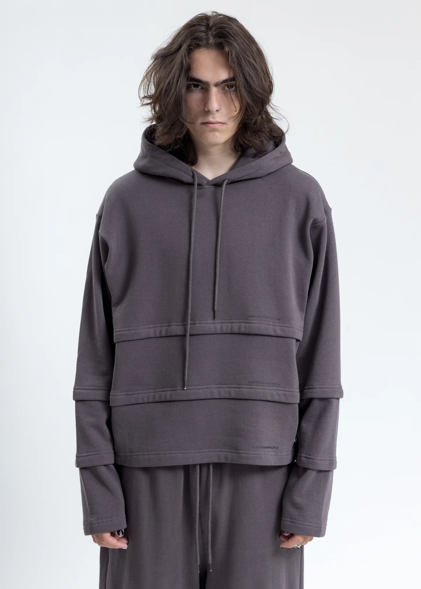 Grey Triple Layer Hoodies