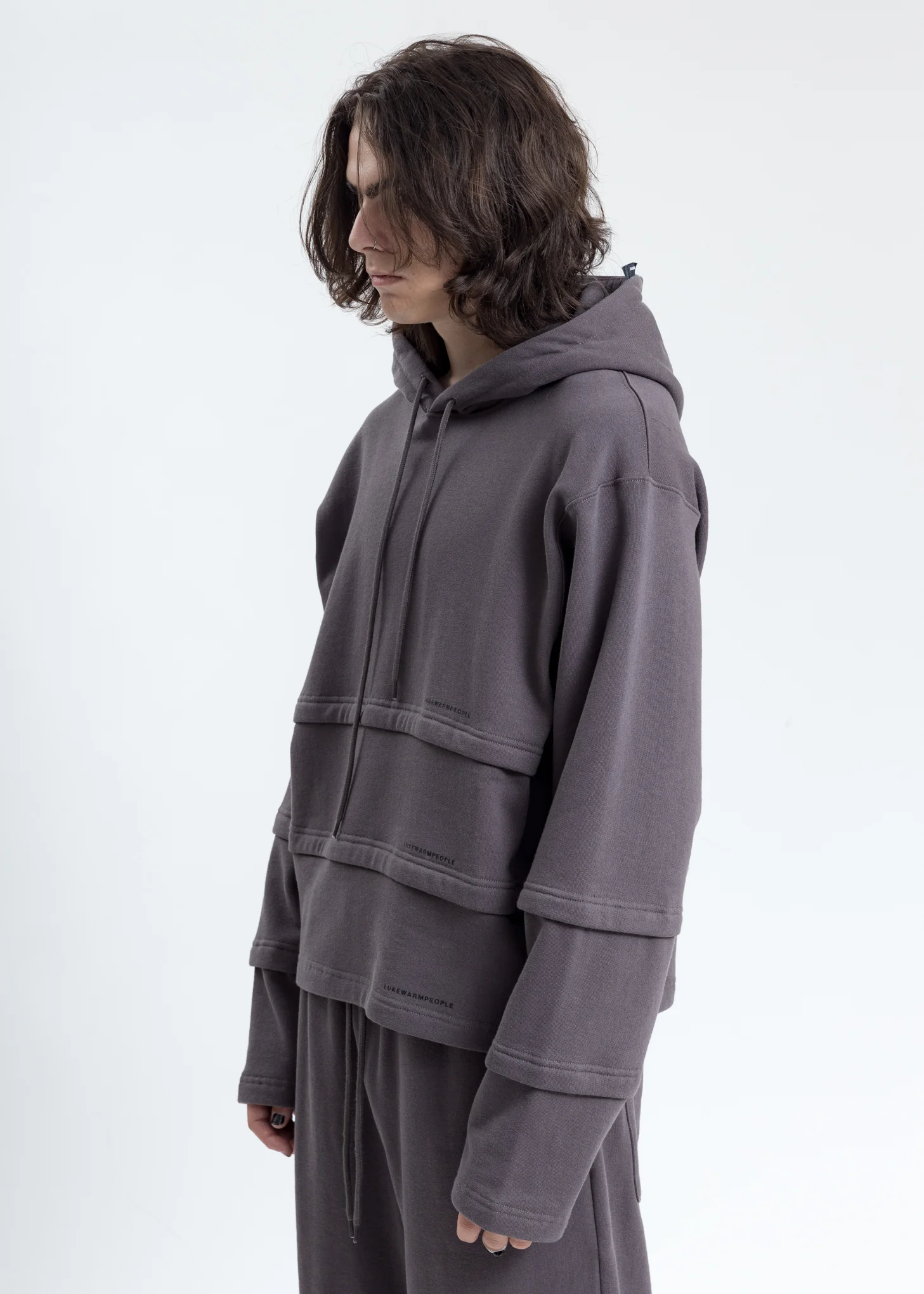 Grey Triple Layer Hoodies - Image 3