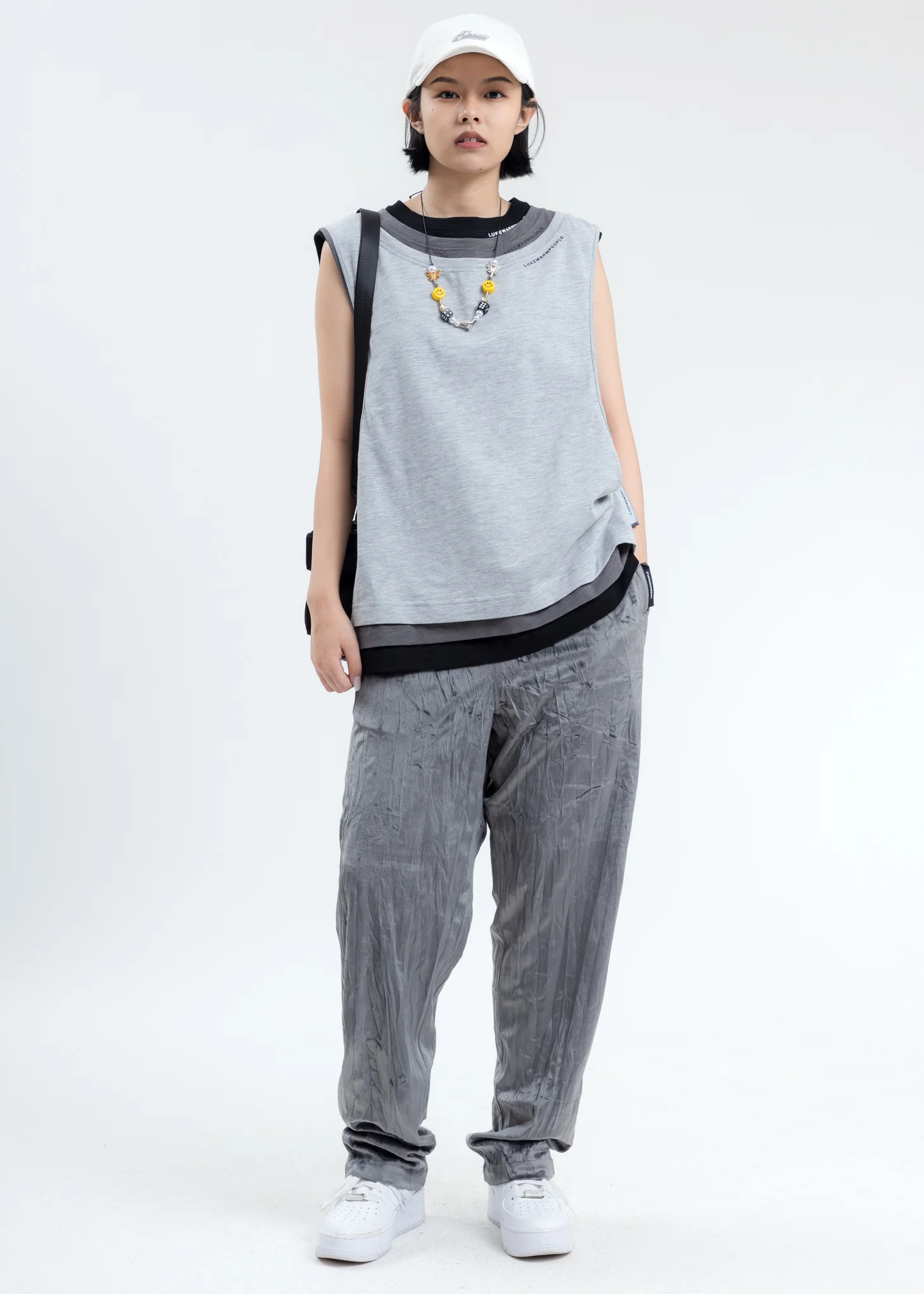 Grey Triple Layer Muscle Tee - Image 5