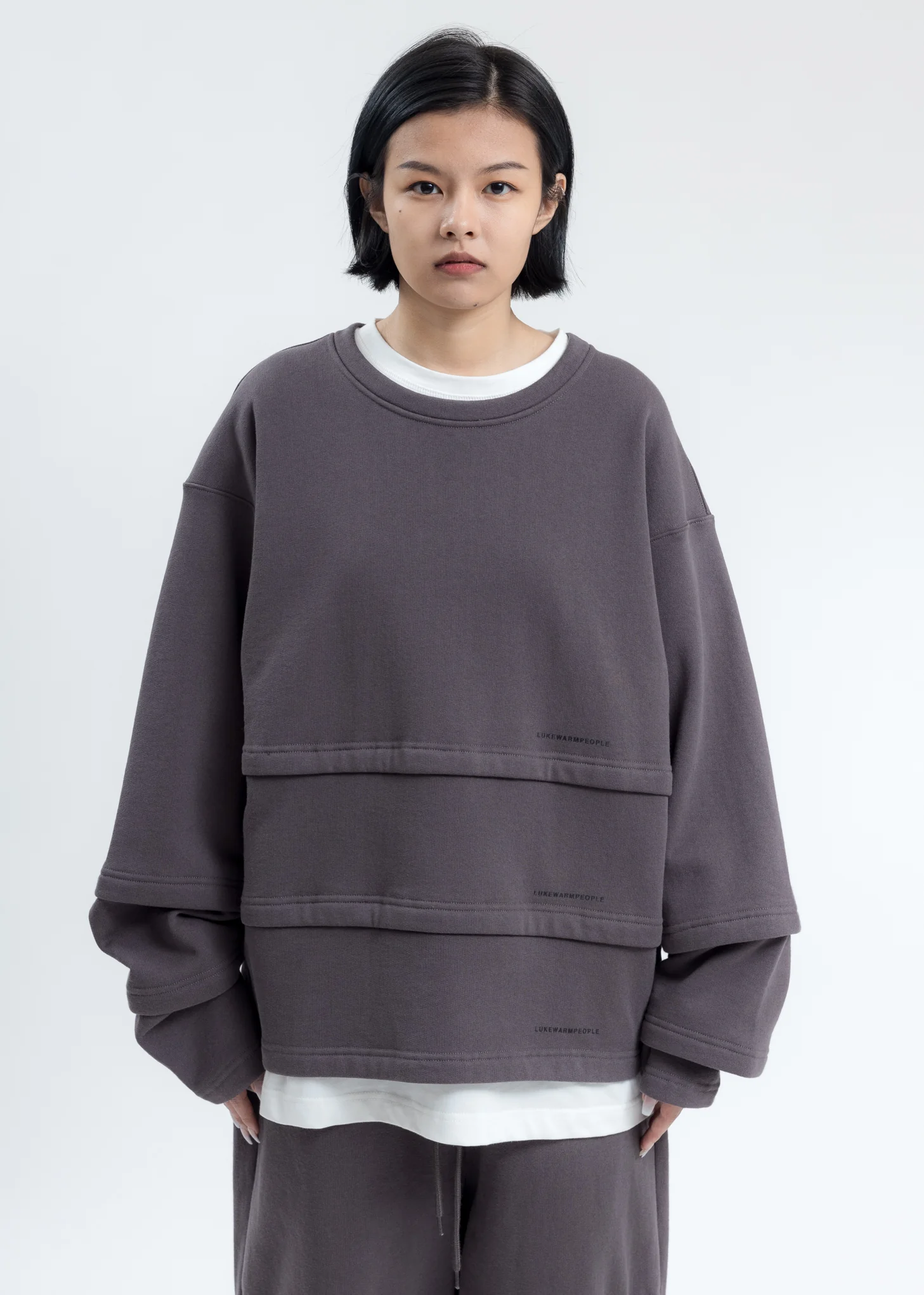 Grey Triple Layer Sweatshirt