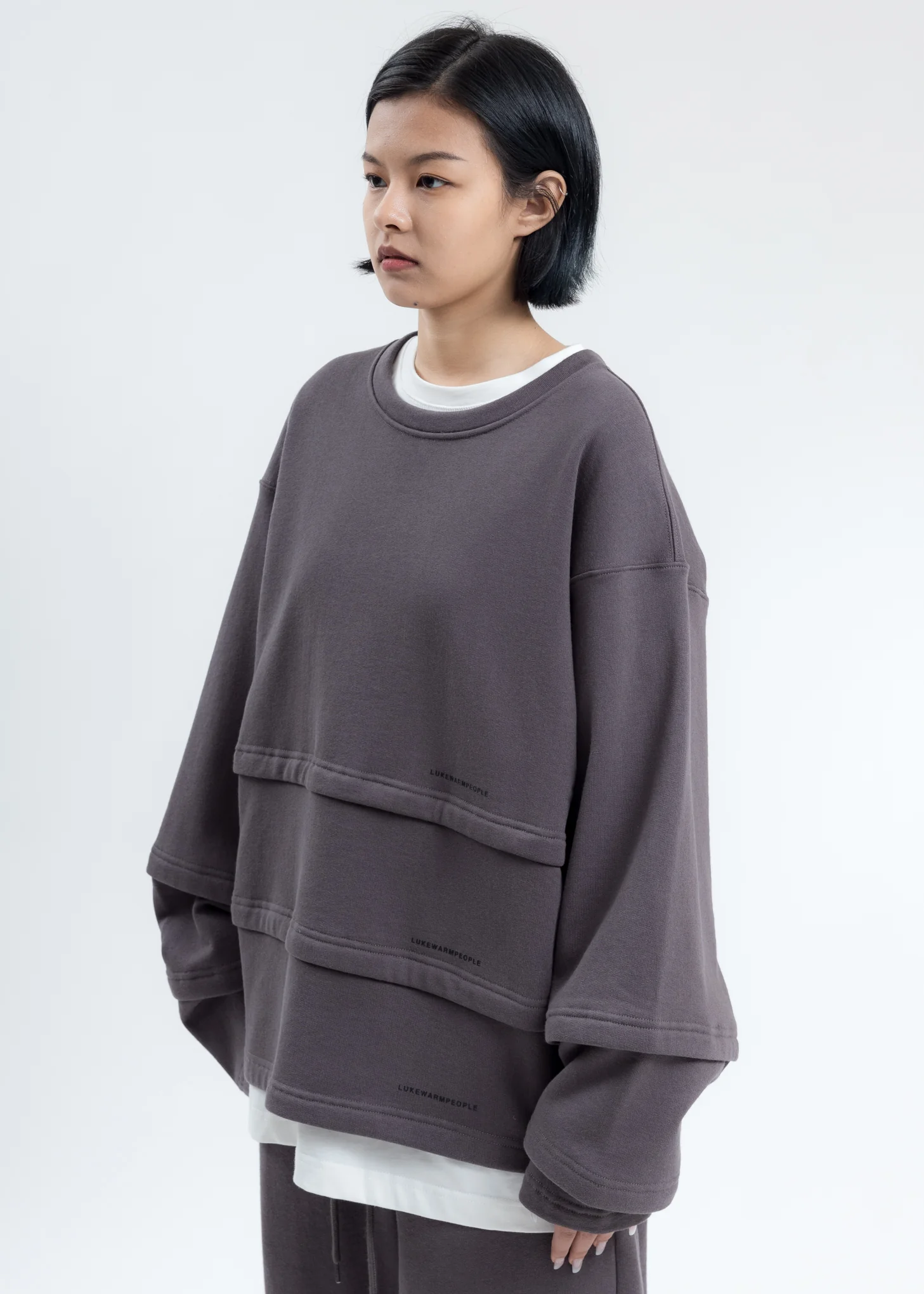 Grey Triple Layer Sweatshirt - Image 2