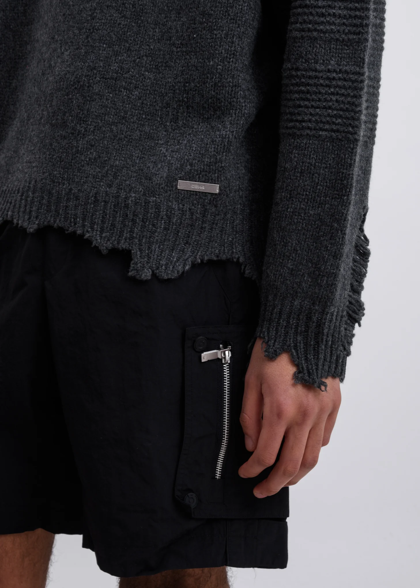 Grey Vagrant Ruin Distressed Wool Sweater - Image 3