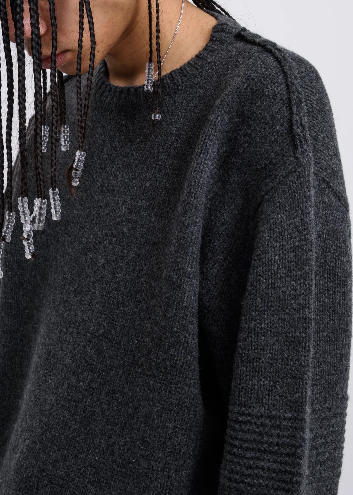 Grey Vagrant Ruin Distressed Wool Sweater - Image 4