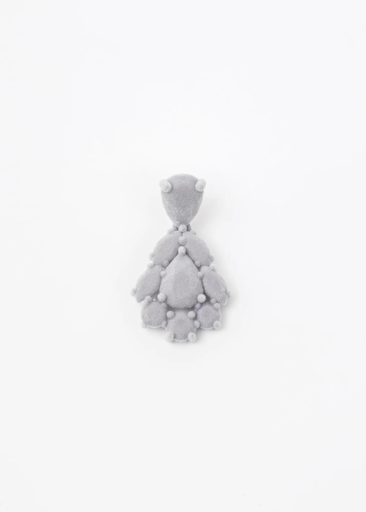 Grey Velvet Jewelry Like Earring
