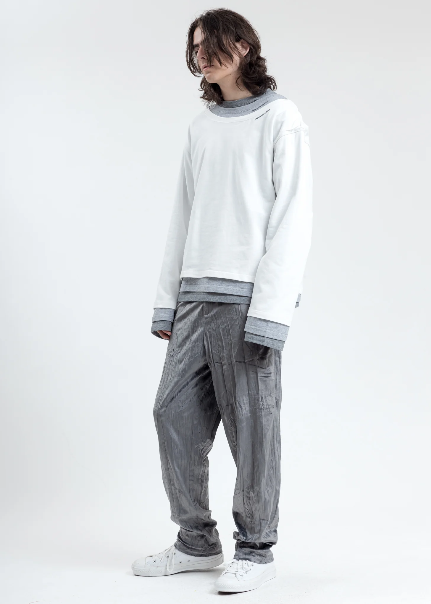 Grey Velvet Pajama Pants - Image 5