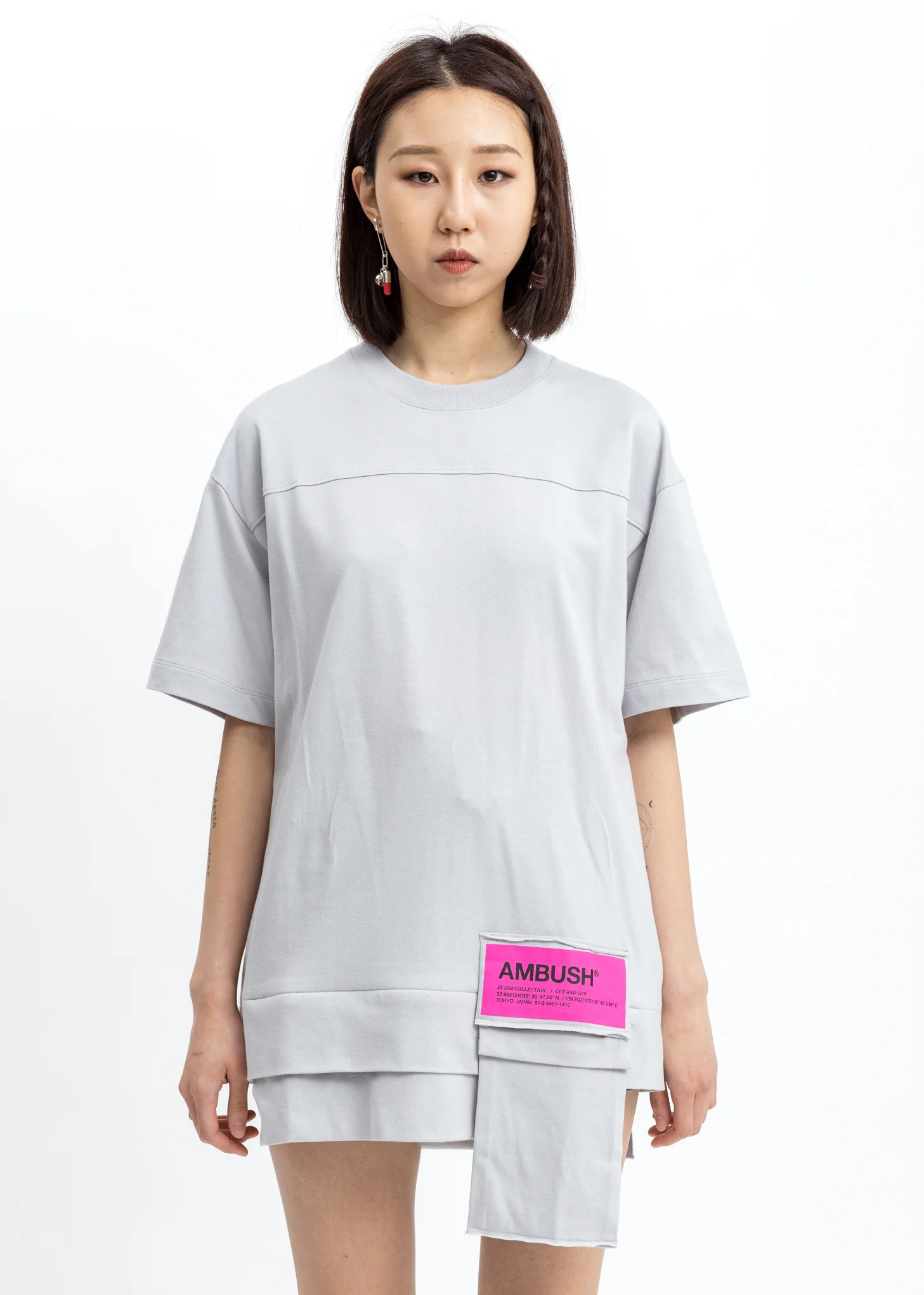 Grey Waist Pocket T-Shirt