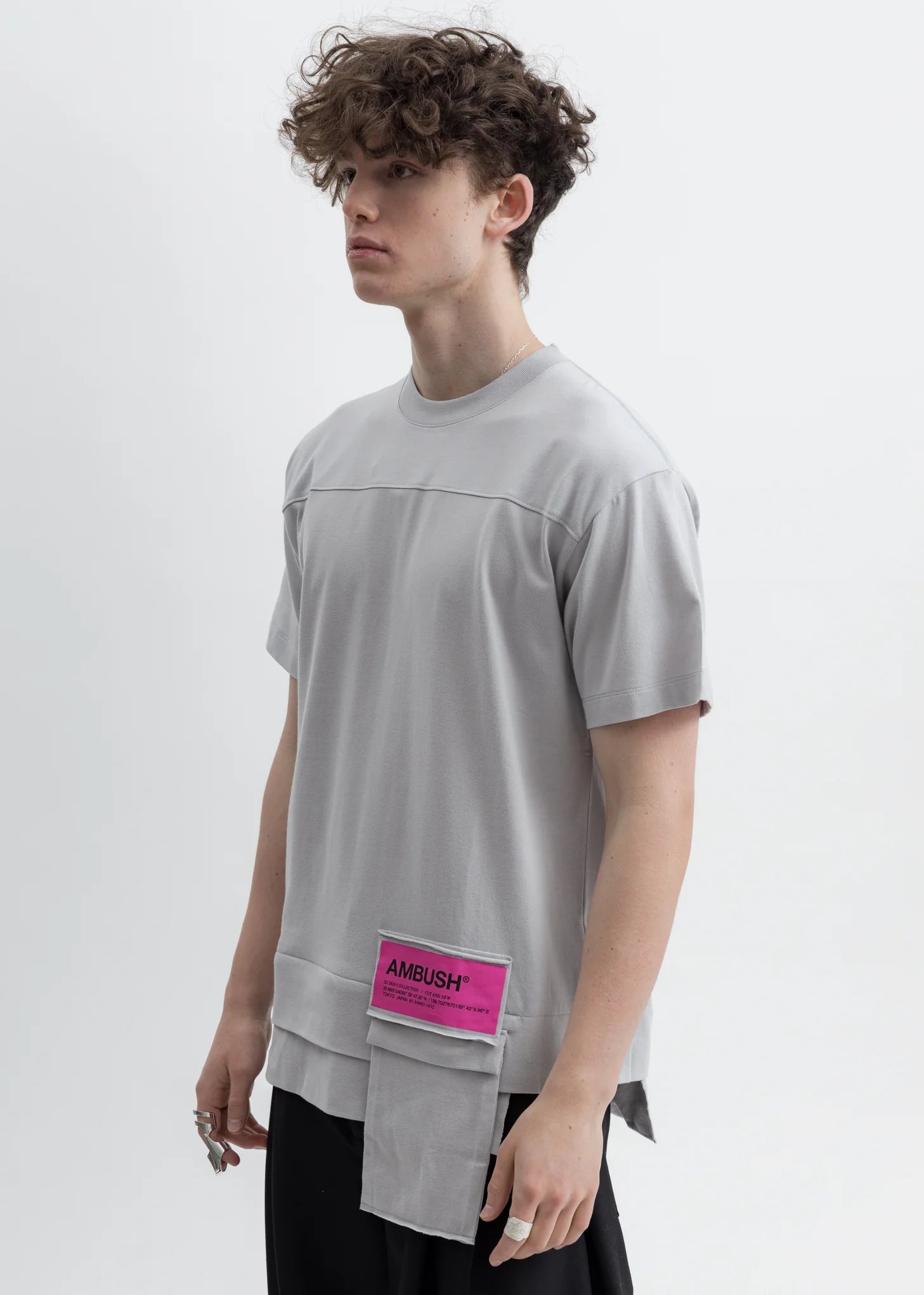 Grey Waist Pocket T-Shirt - Image 4
