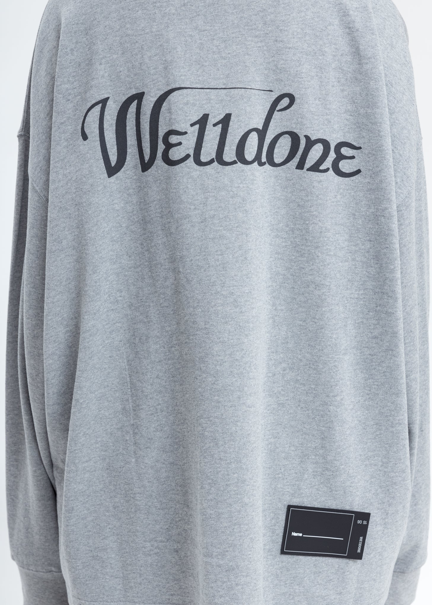 Grey WD Print Logo Long Sleeves - Image 4