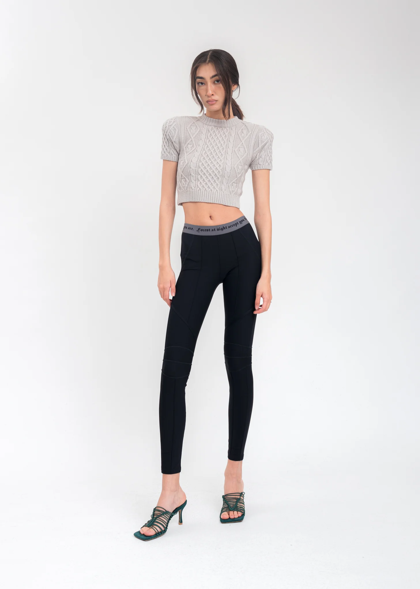 Grey Wool Cropped Sweater - Image 5