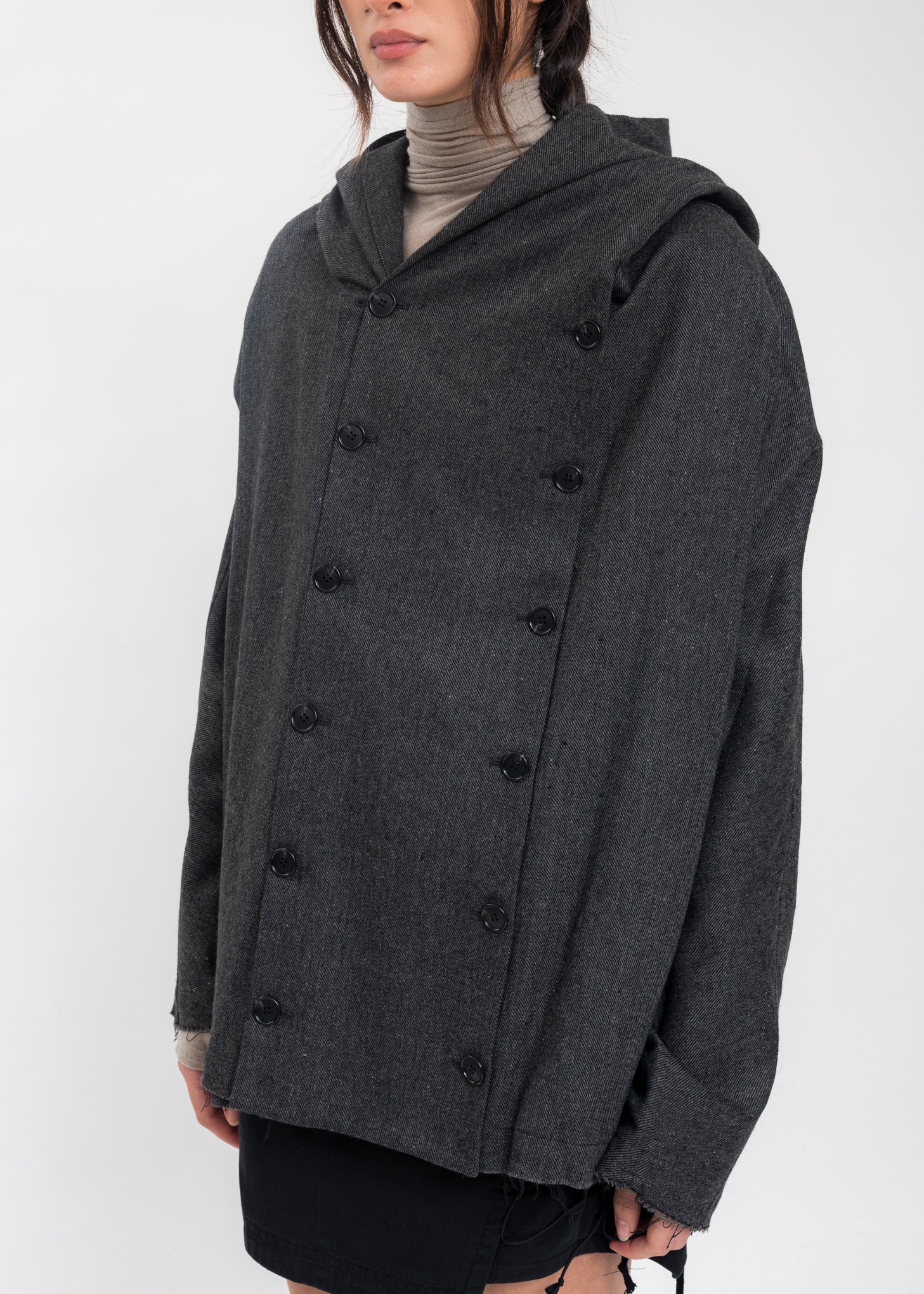 Grey Wool Muffler Jacket - Image 5
