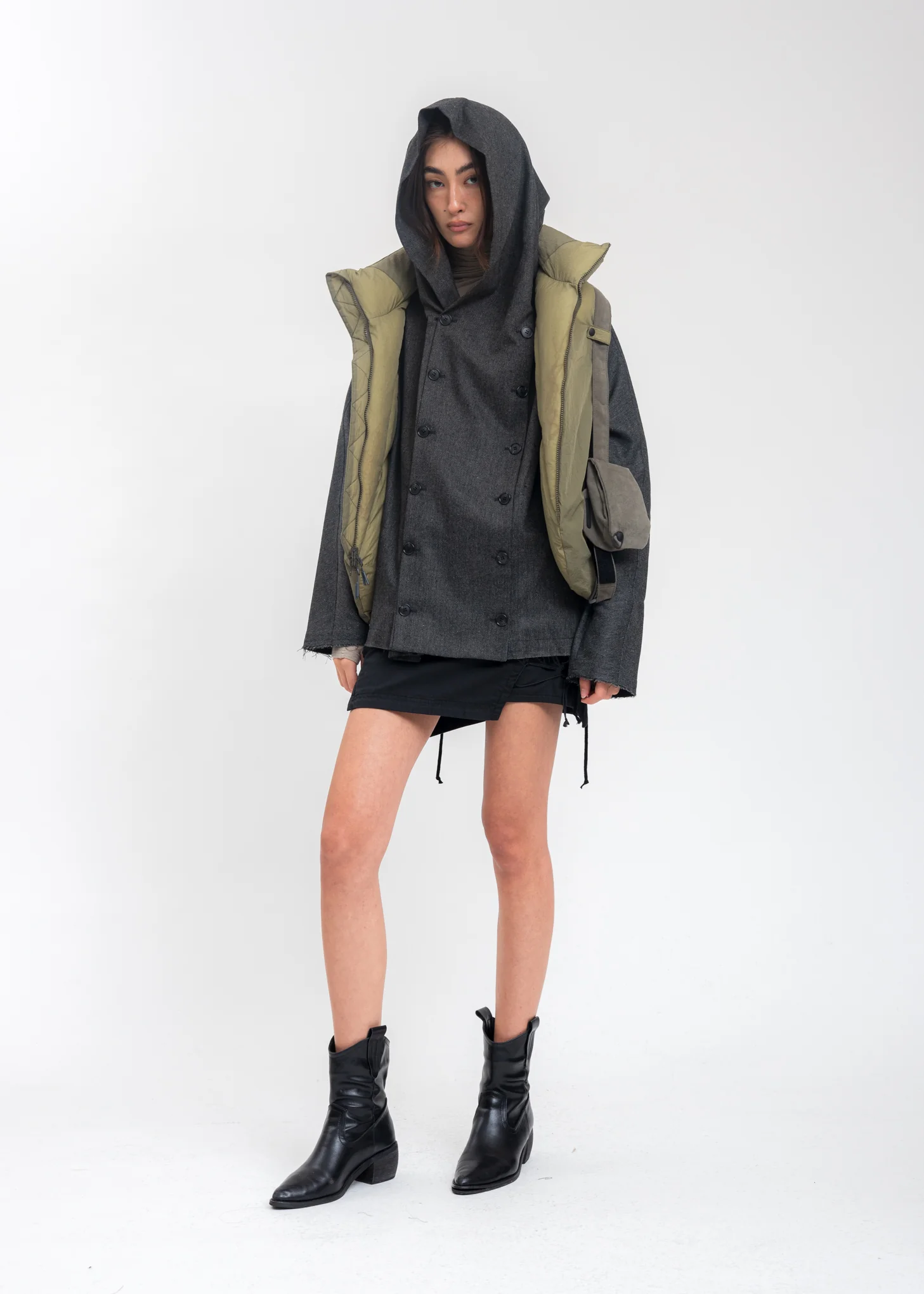Grey Wool Muffler Jacket - Image 8