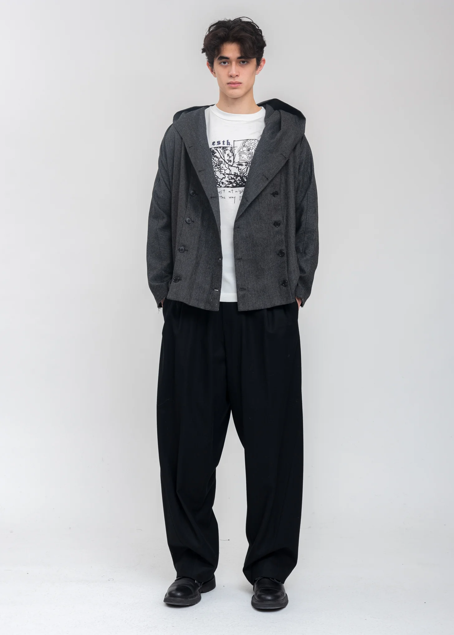 Grey Wool Muffler Jacket - Image 6