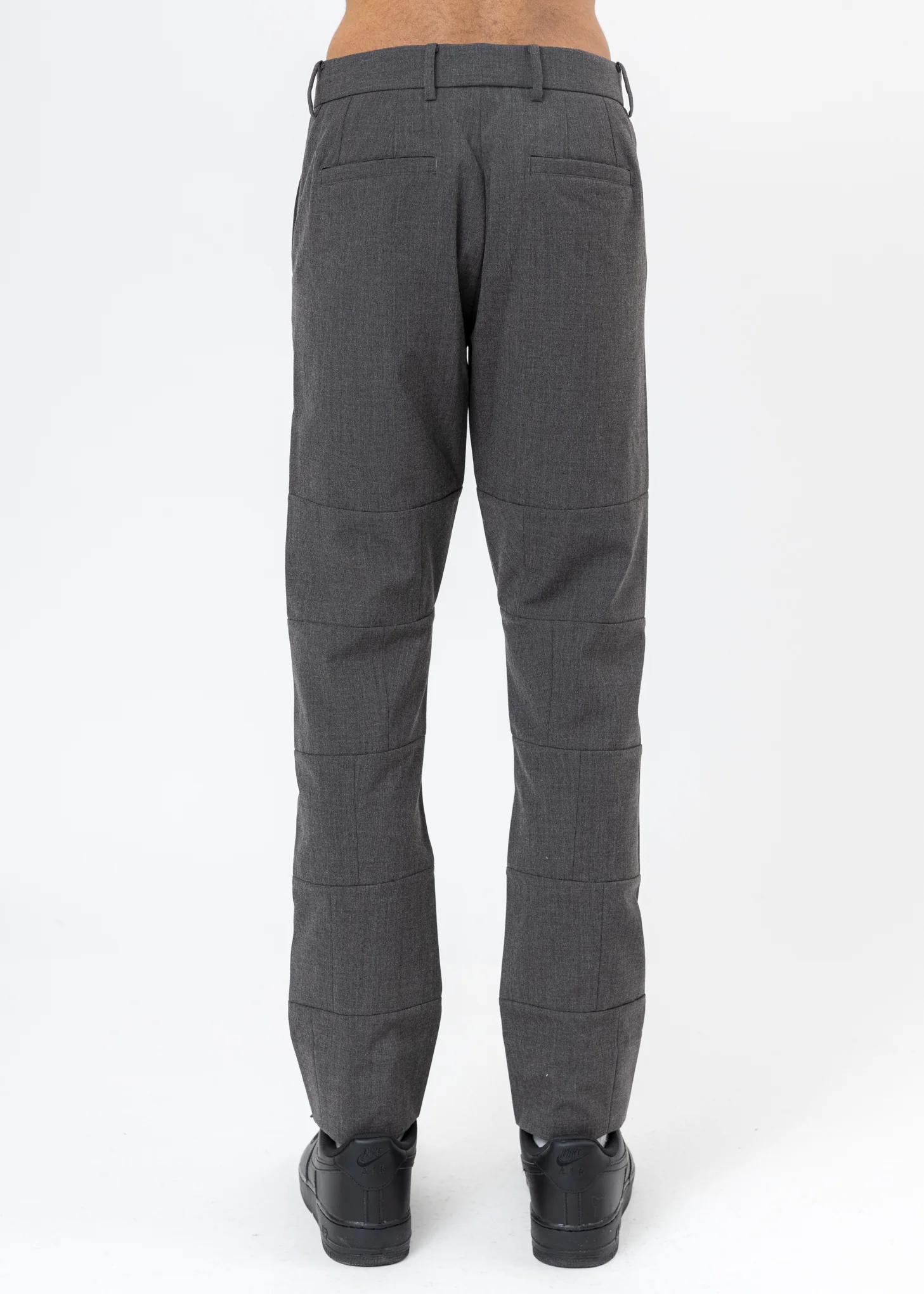 Grey Wool Paneled Trousers - Image 4