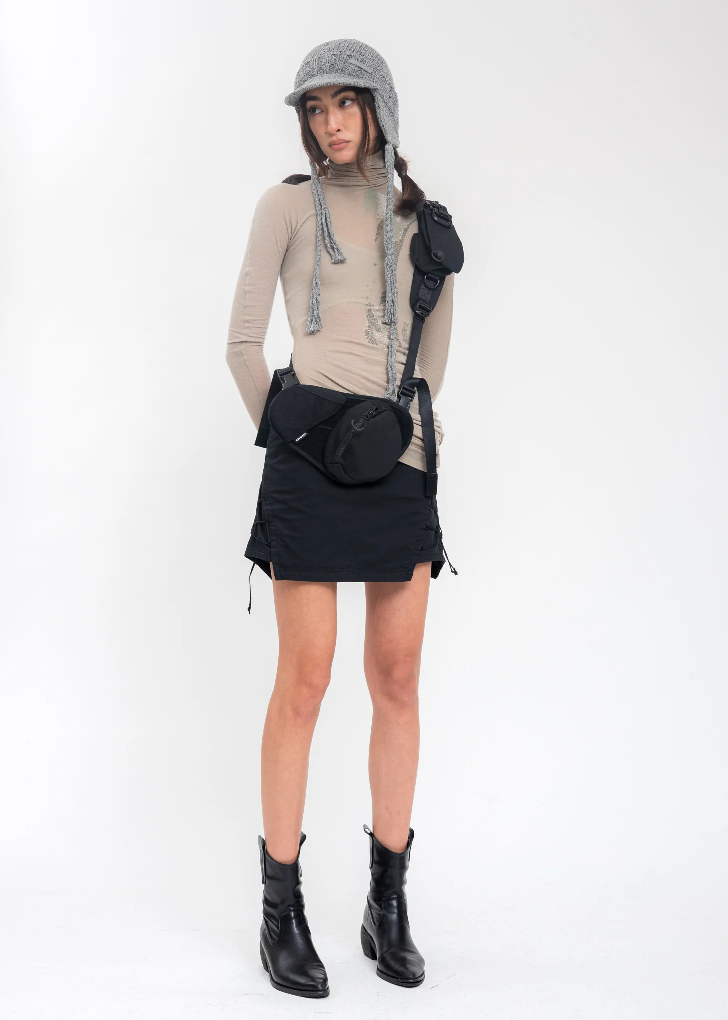 Grey Wool Tassel Cap - Image 4