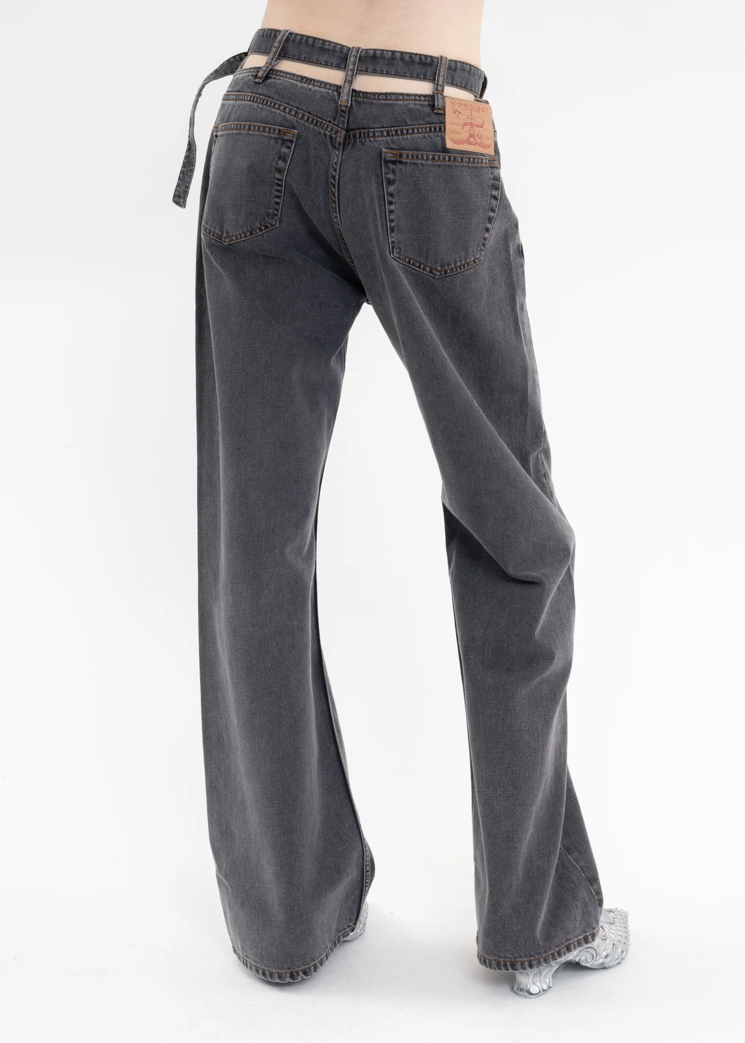GREY Y BELT JEANS - Image 3