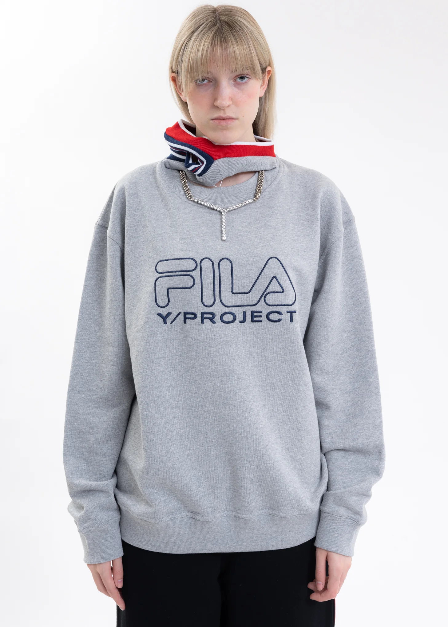 Grey Y/PROJECT X FILA THREE COLLAR Sweater - Image 2