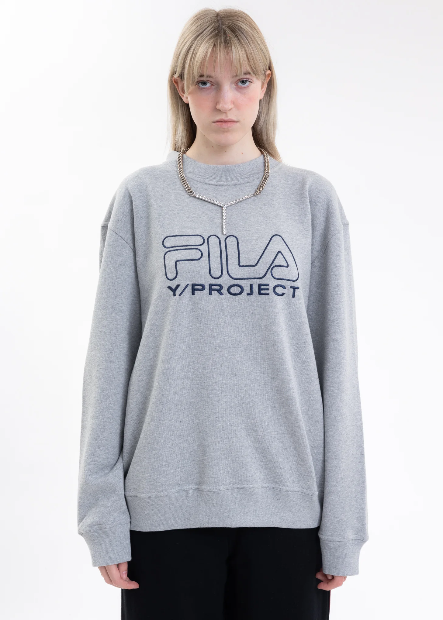 Grey Y/PROJECT X FILA THREE COLLAR Sweater - Image 3