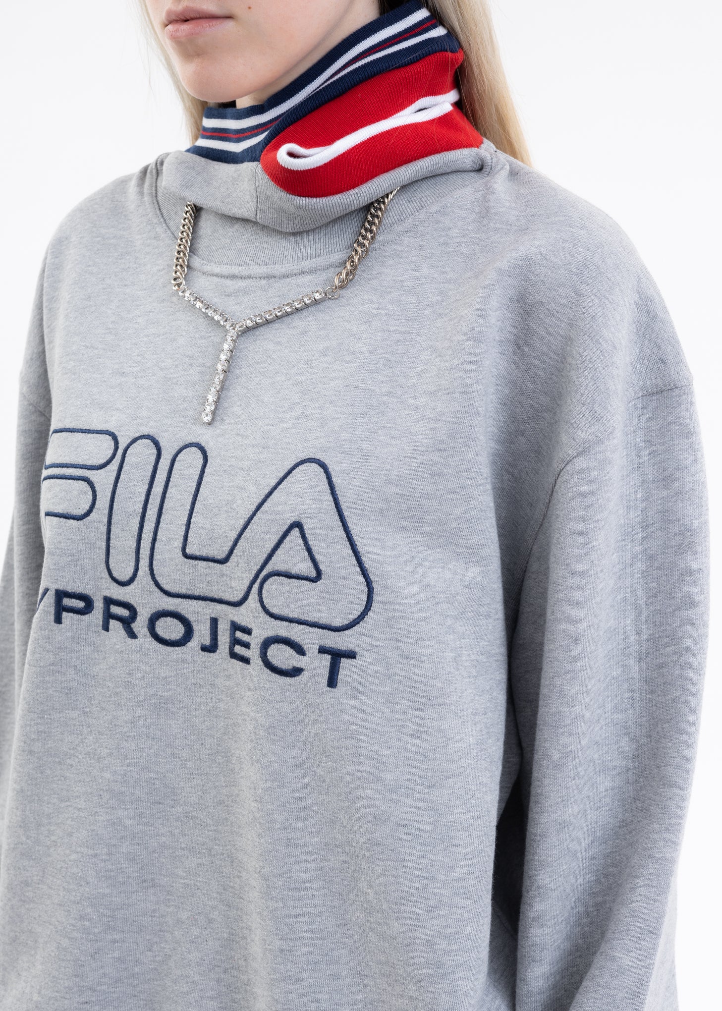 Grey Y/PROJECT X FILA THREE COLLAR Sweater - Image 9