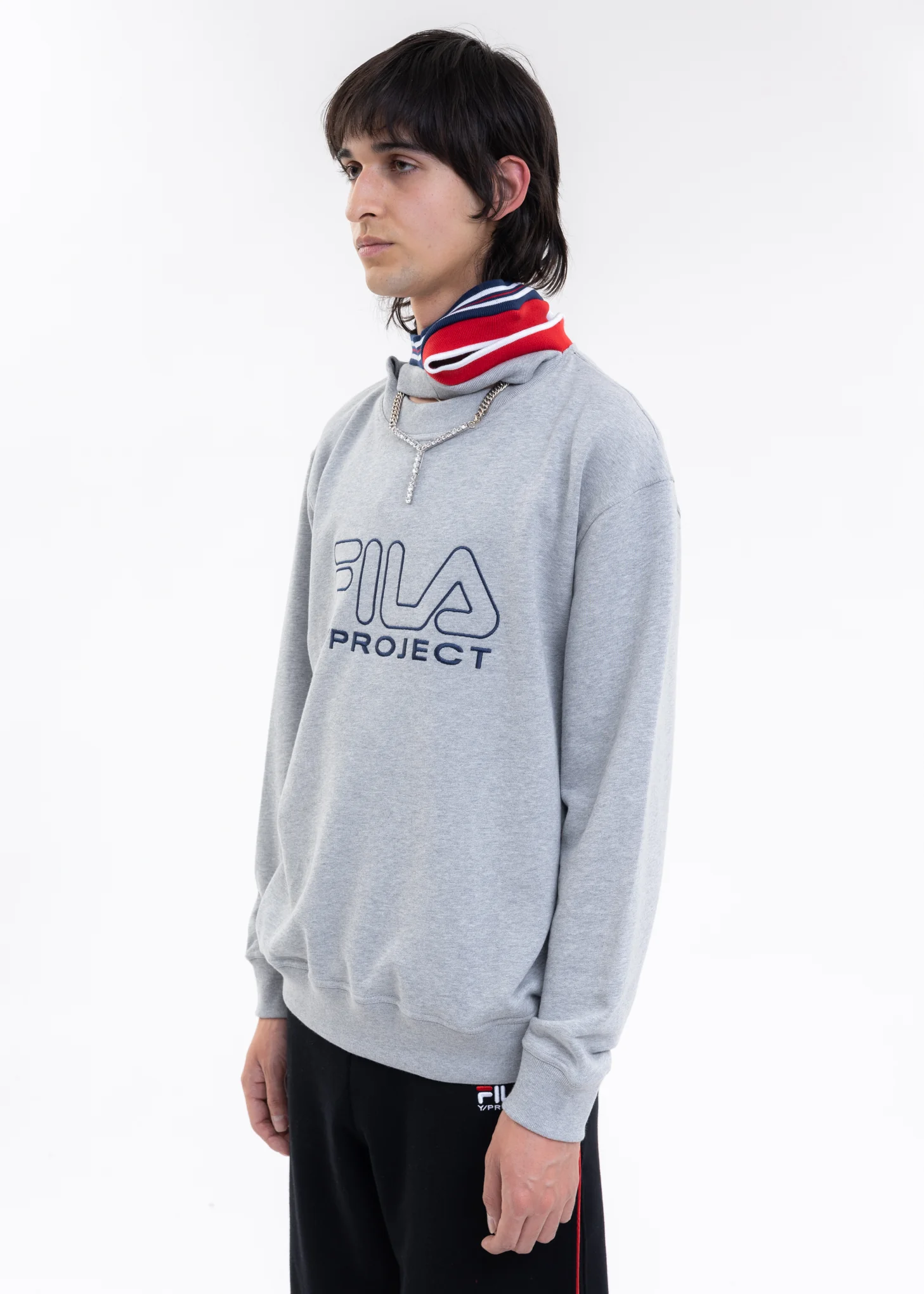 Grey Y/PROJECT X FILA THREE COLLAR Sweater - Image 3