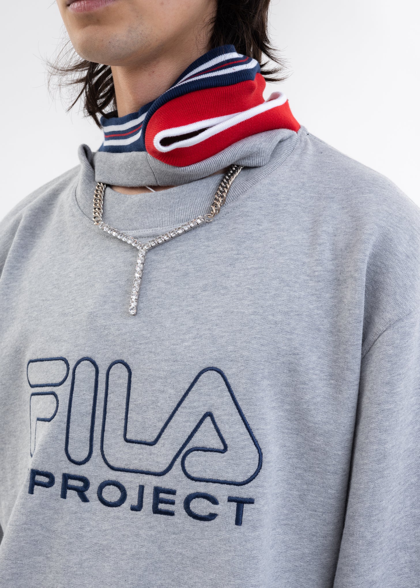 Grey Y/PROJECT X FILA THREE COLLAR Sweater - Image 5