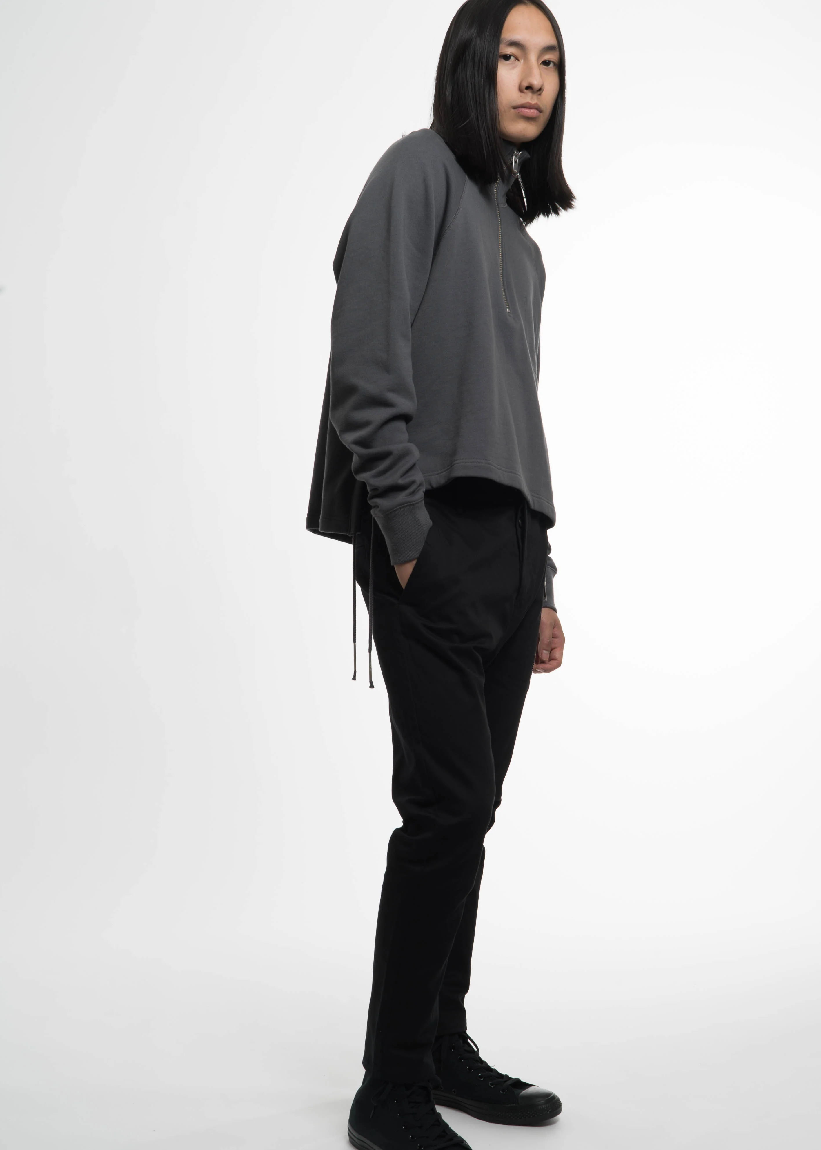 Grey Zip Turtle Neck - Image 4