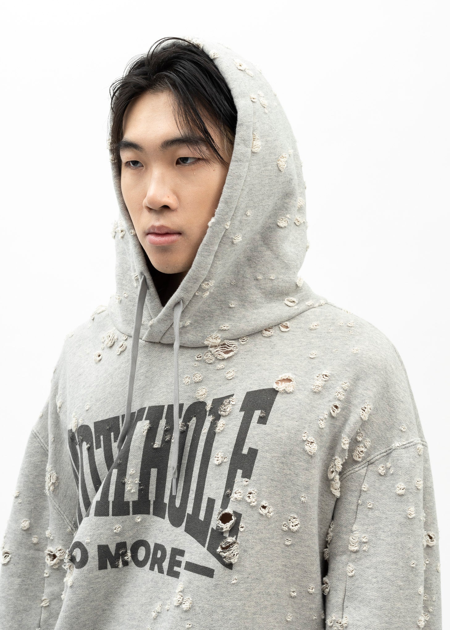 GREY ZOMBIE SILHOUETTE HOODIE - Image 8