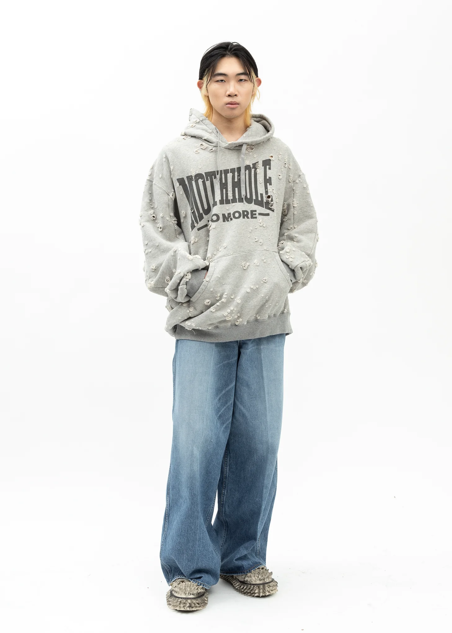 GREY ZOMBIE SILHOUETTE HOODIE - Image 9