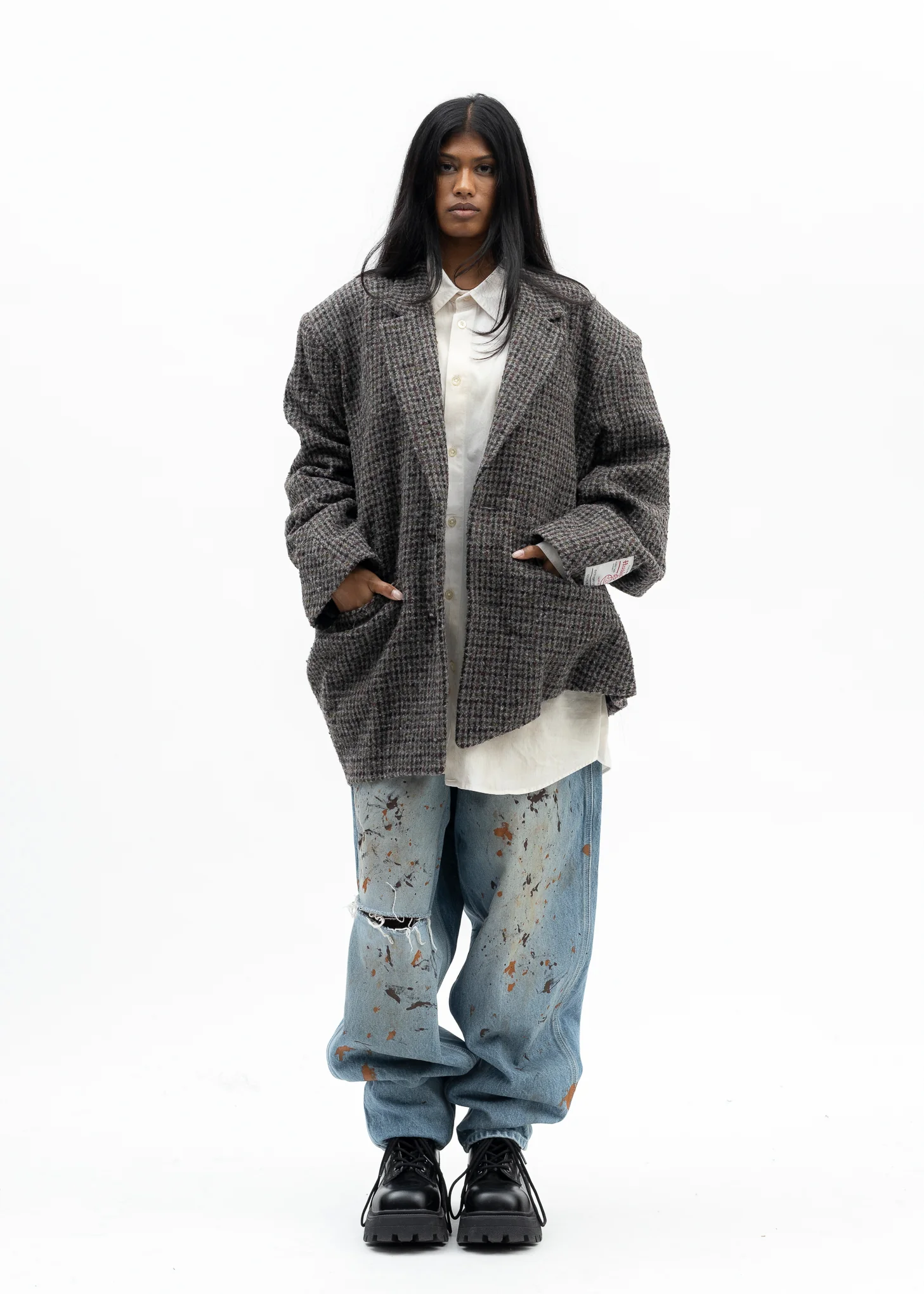 GREY ZOMBIE SILHOUETTE TAILOED JACKET - Image 6