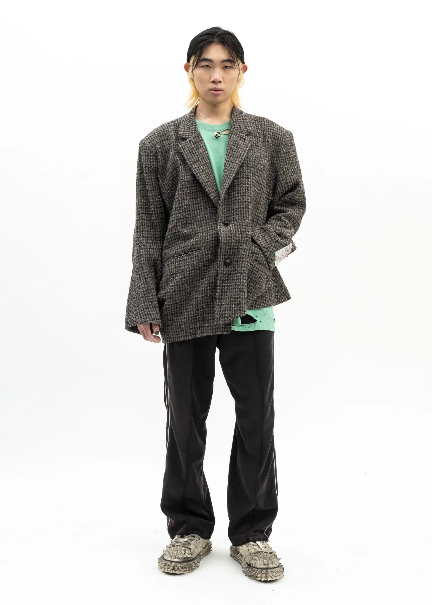 GREY ZOMBIE SILHOUETTE TAILOED JACKET - Image 5