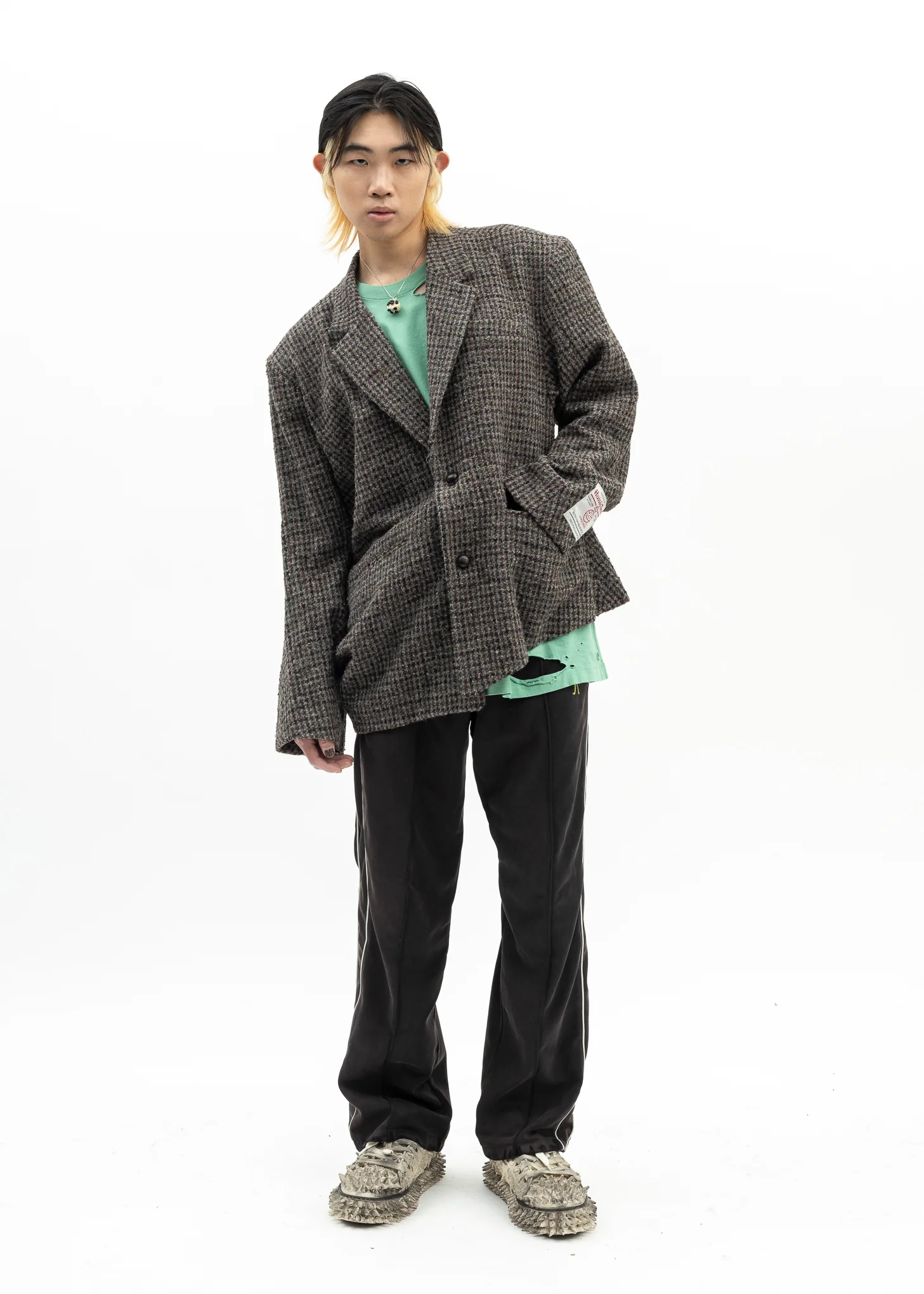 GREY ZOMBIE SILHOUETTE TAILOED JACKET - Image 6