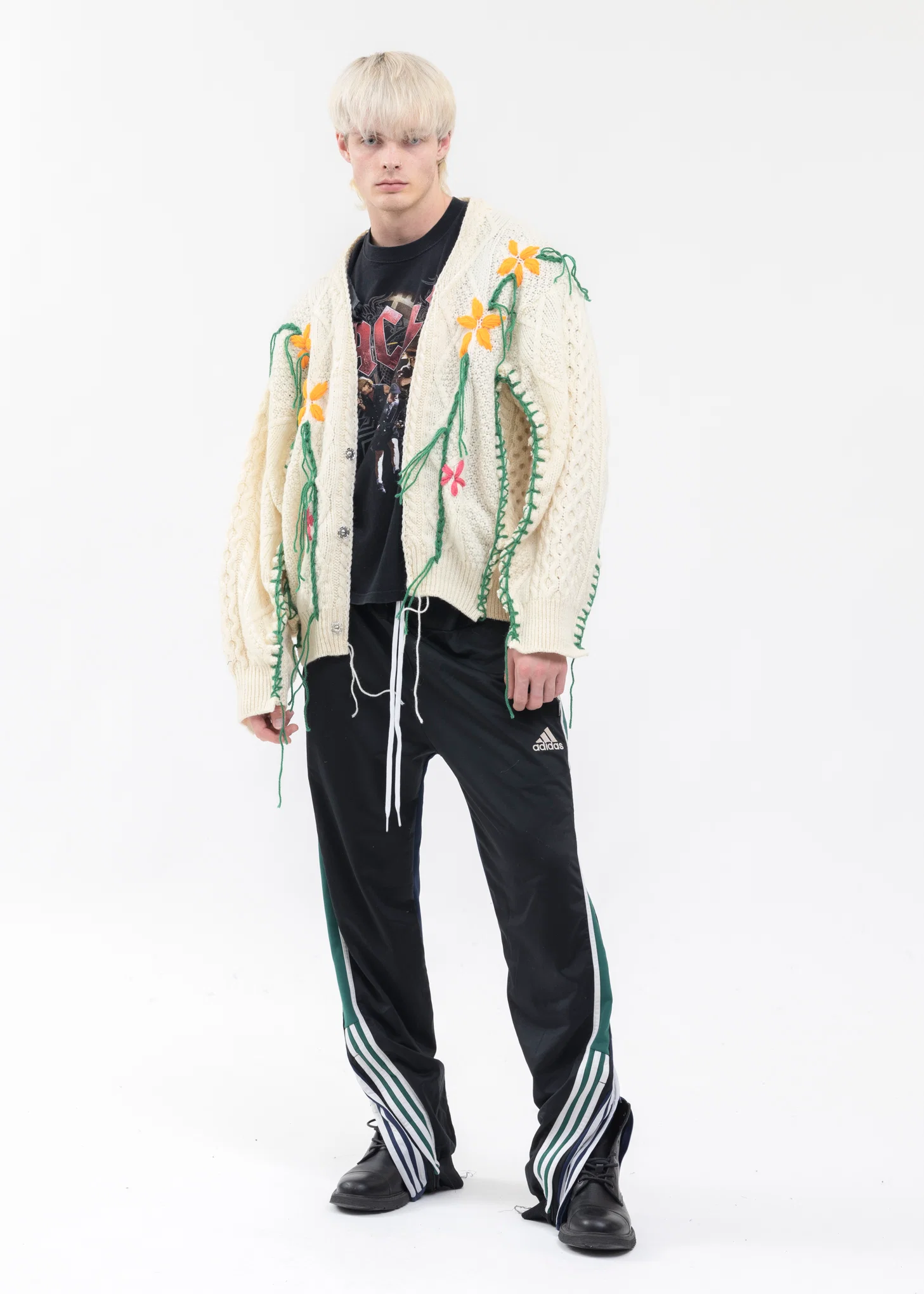 Hand Embroidery Fisherman Knit Cardigan -Style 1 - Image 6