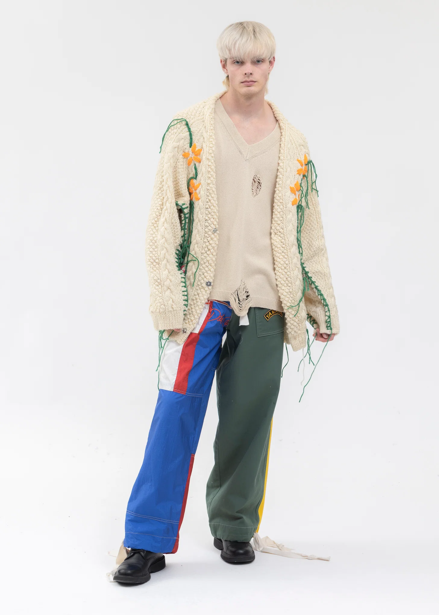 Hand Embroidery Fisherman Knit Cardigan -Style 2 - Image 6